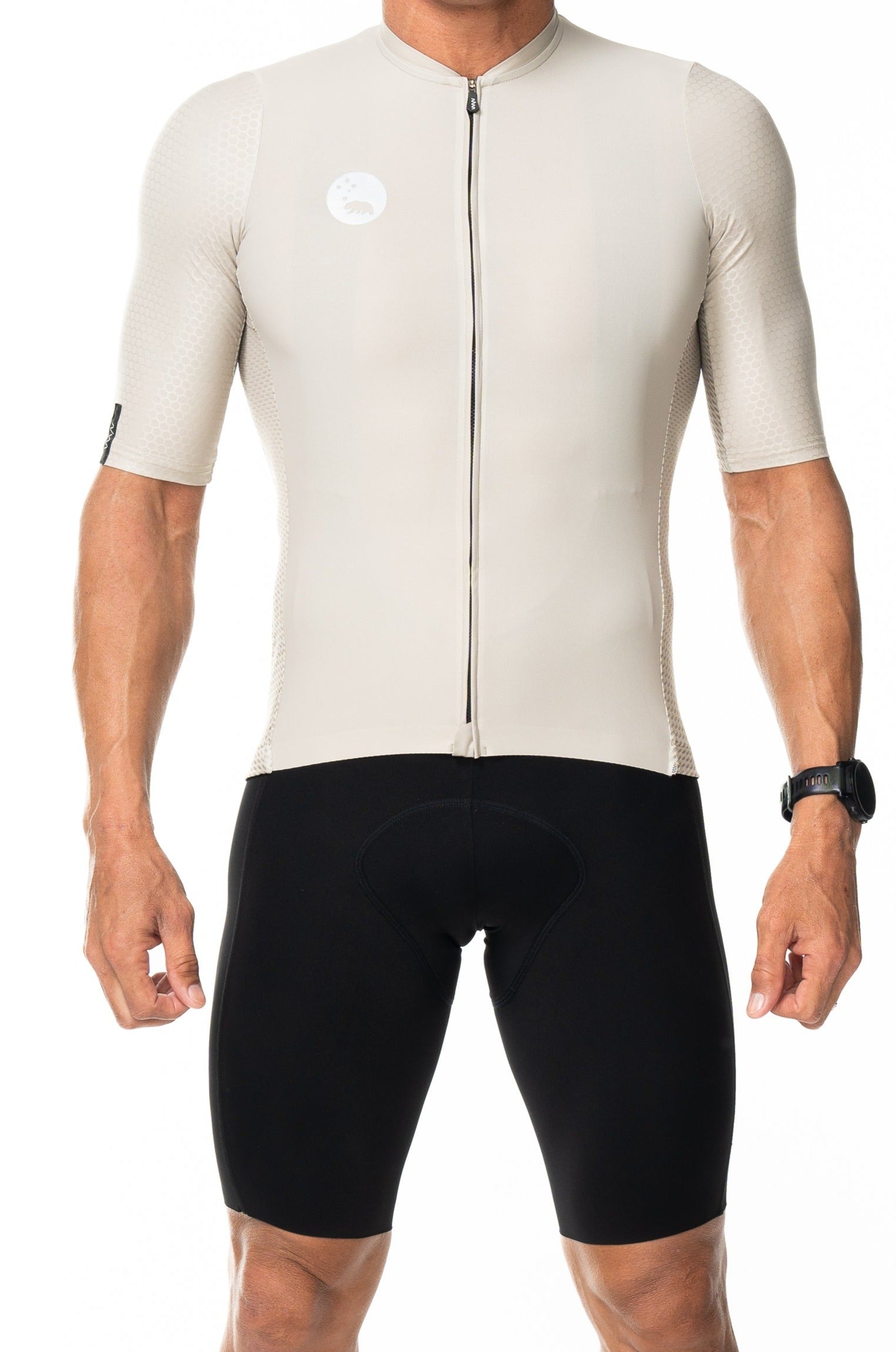 men's LUCEO hex racer cycling jersey - champagne