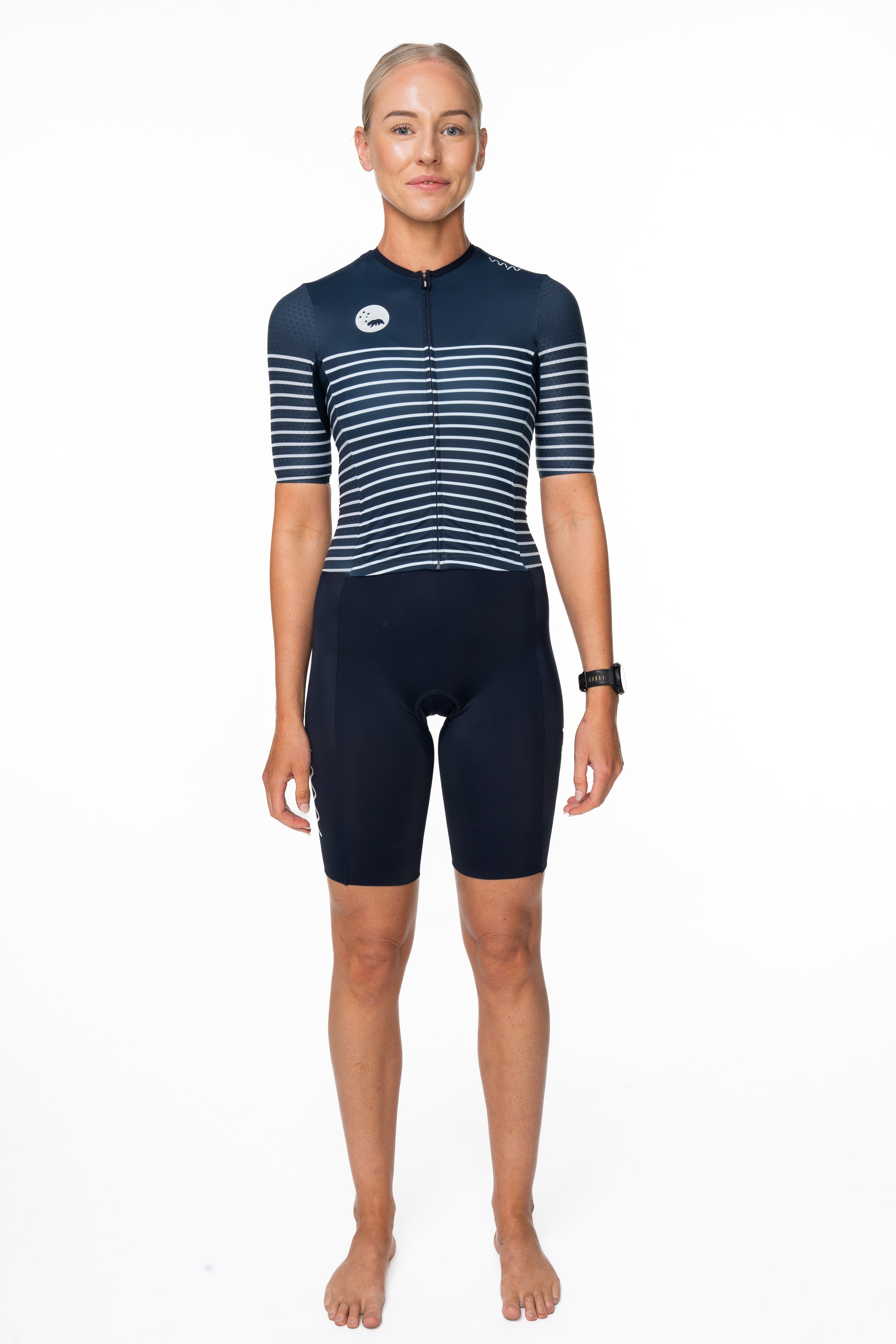women's WC23 LUCEO+ tri suit - navy stripe