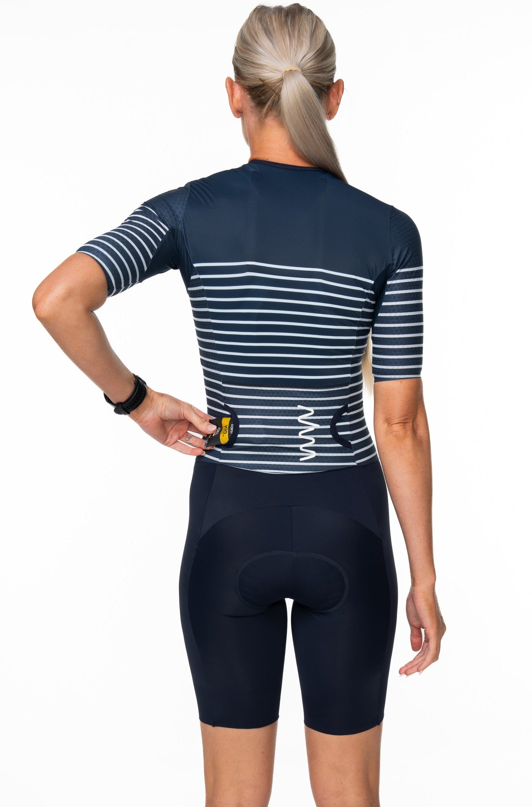 women's WC23 LUCEO+ tri suit - navy stripe