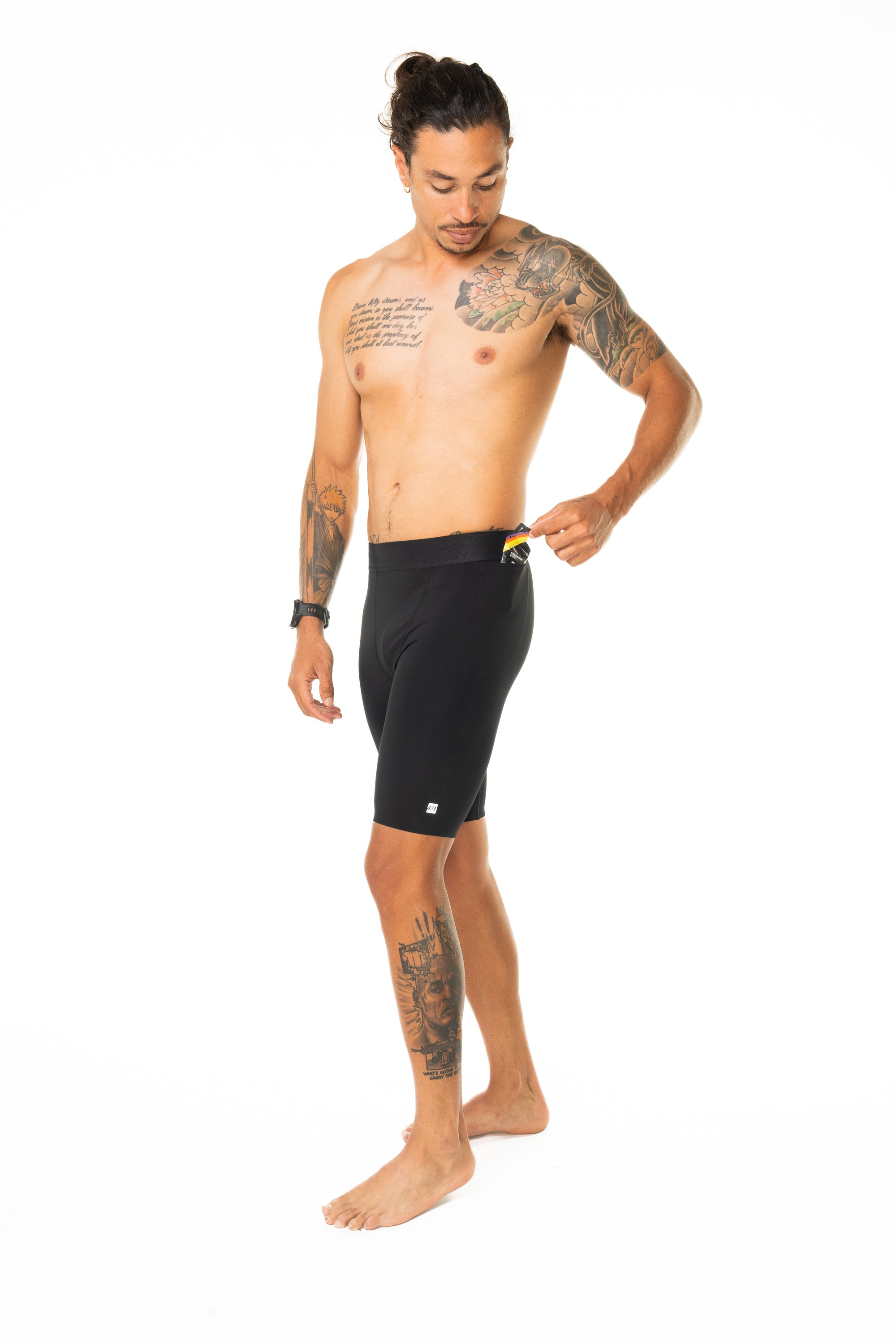 Men's Run Short Tights - Black
