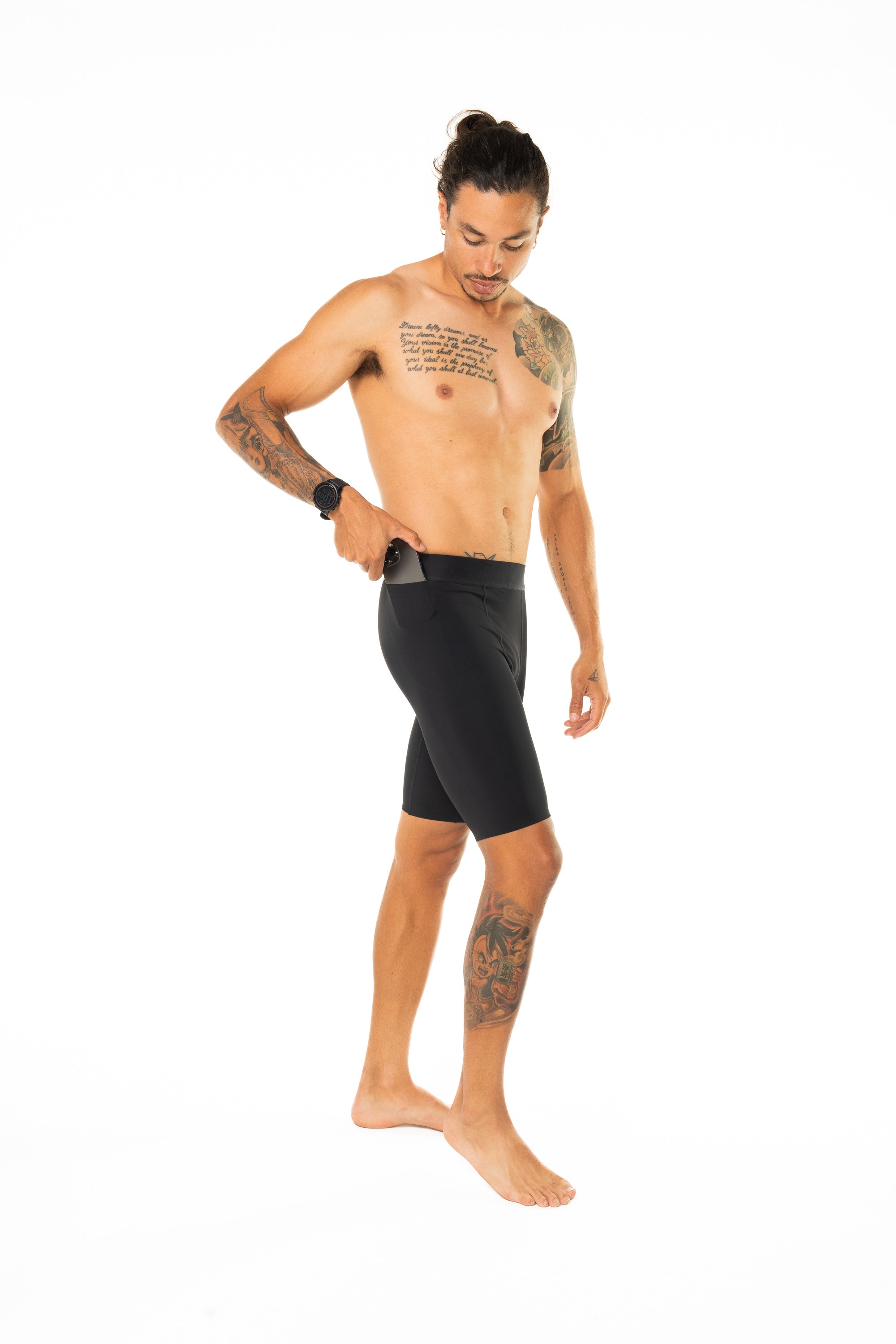 Men's Run Short Tights - Black