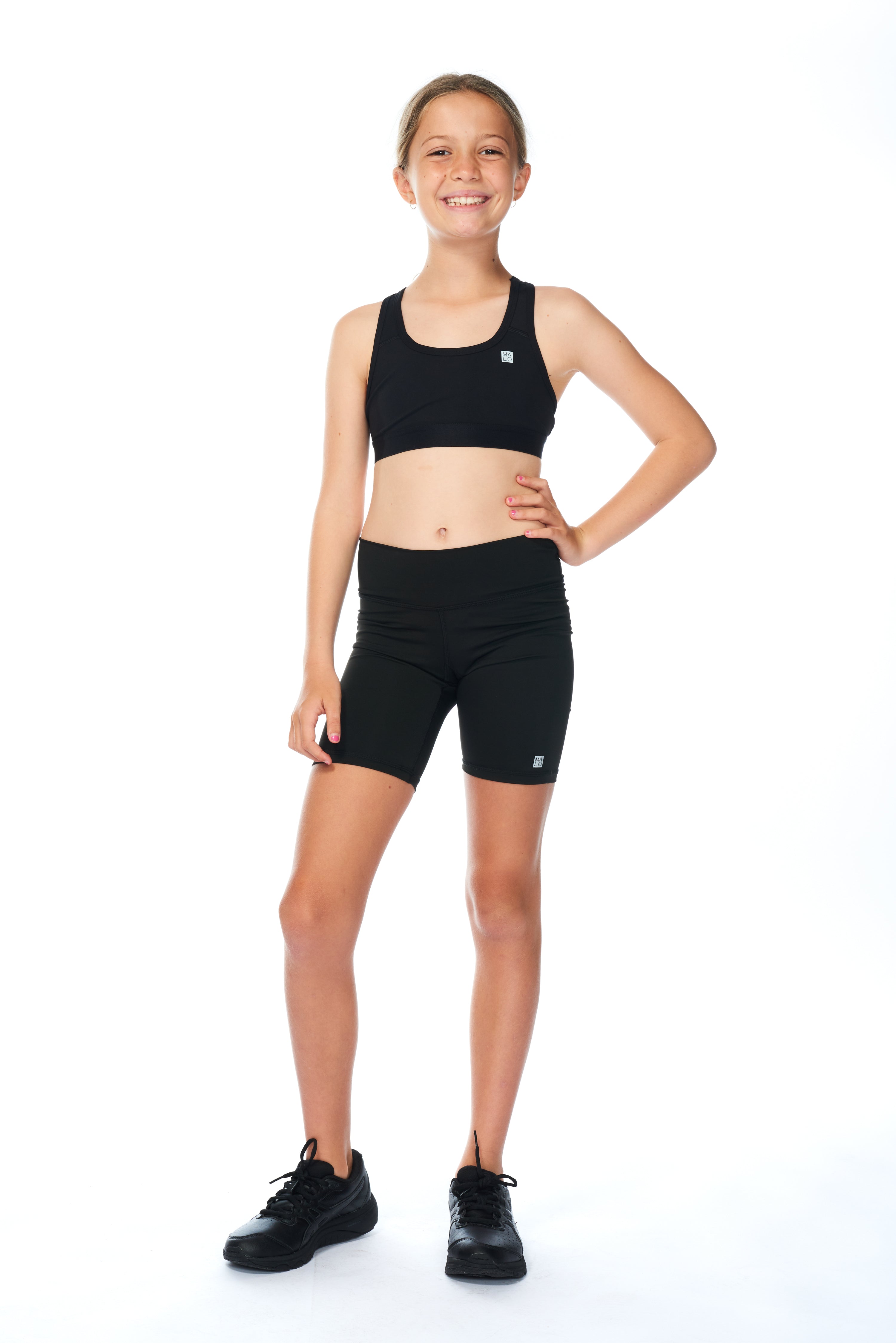 WYN by MALO Girls Biker Shorts - Black
