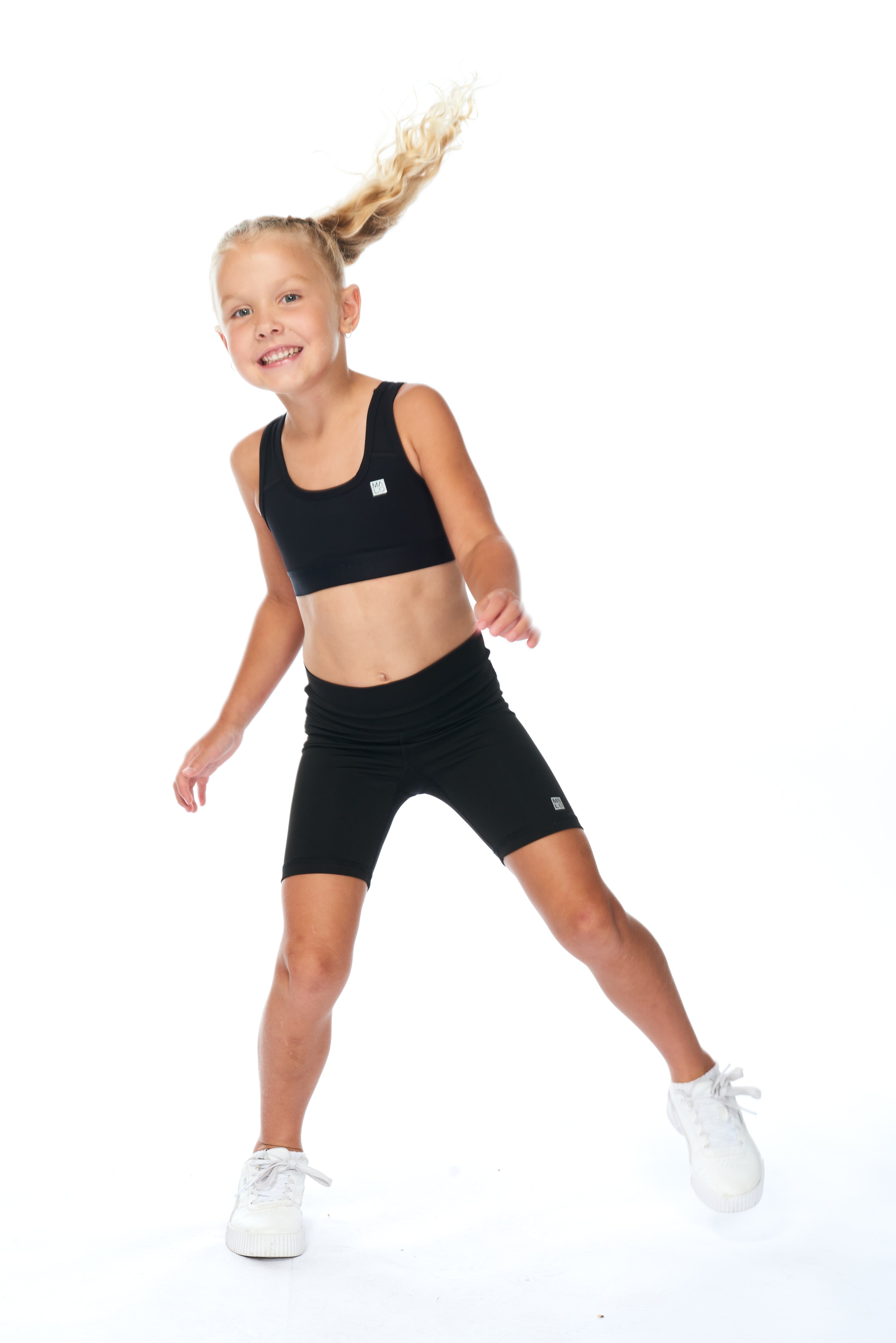 WYN by MALO Girls Biker Shorts - Black