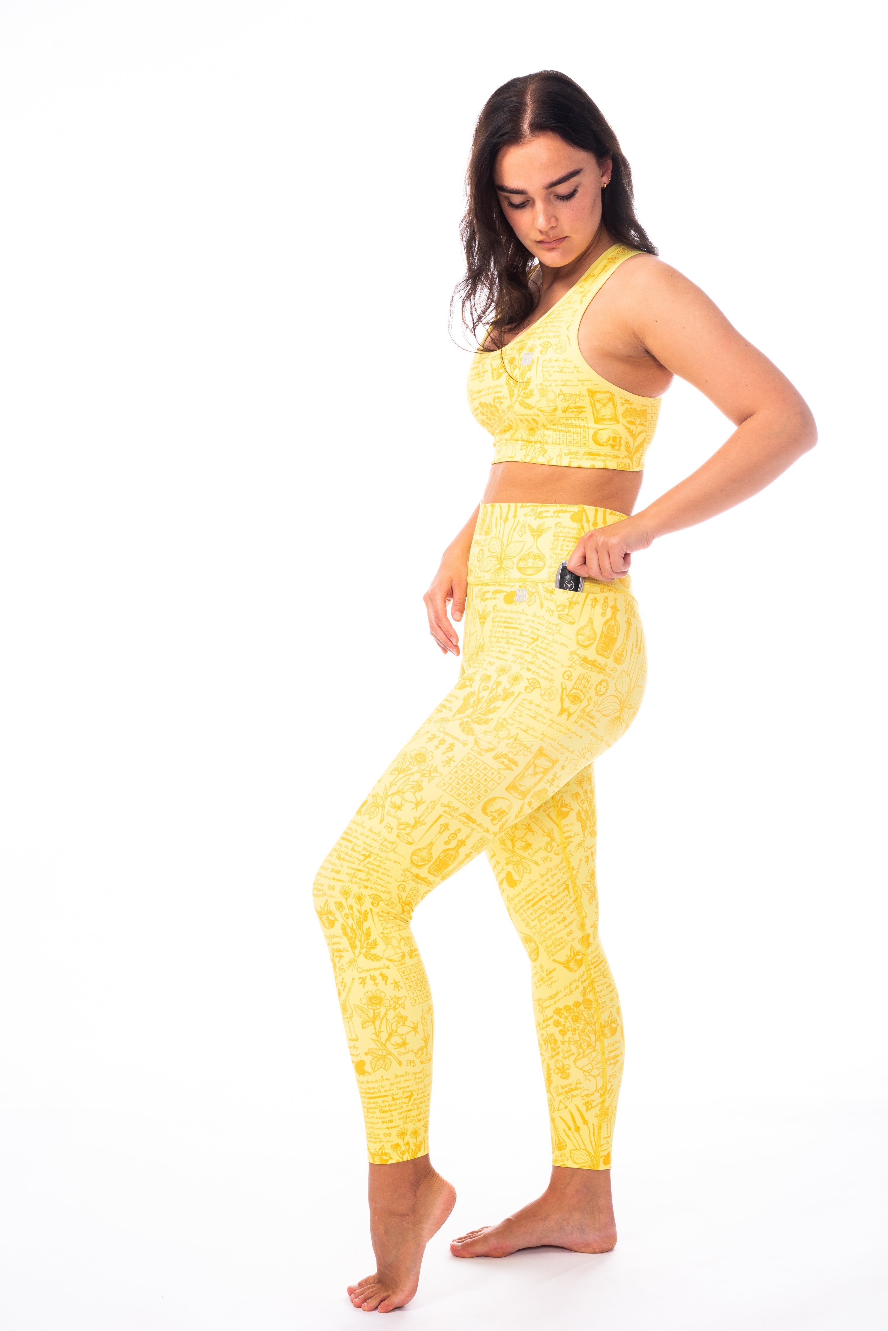 WYN by MALO on the run 7/8 tights - lemon