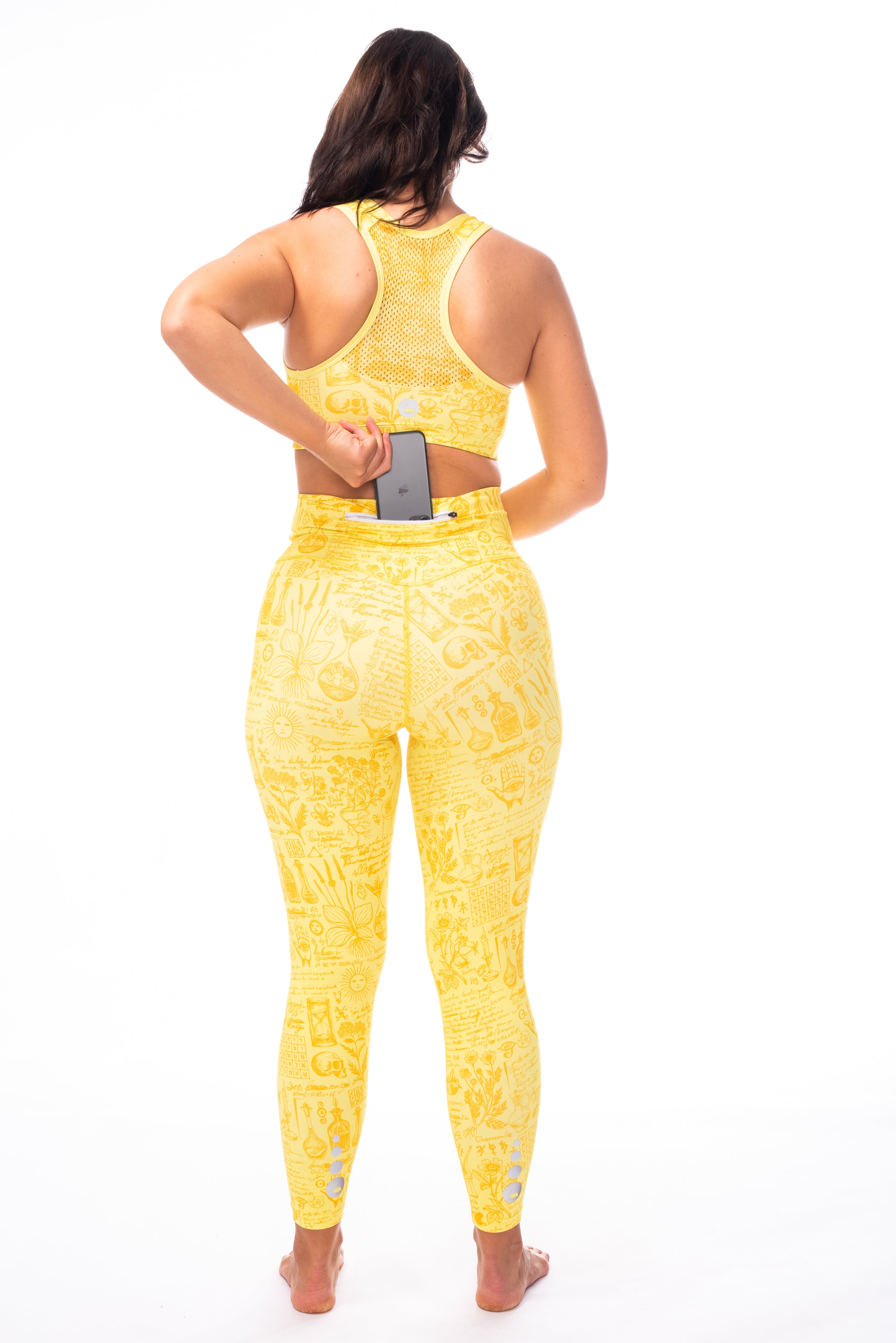 WYN by MALO on the run 7/8 tights - lemon