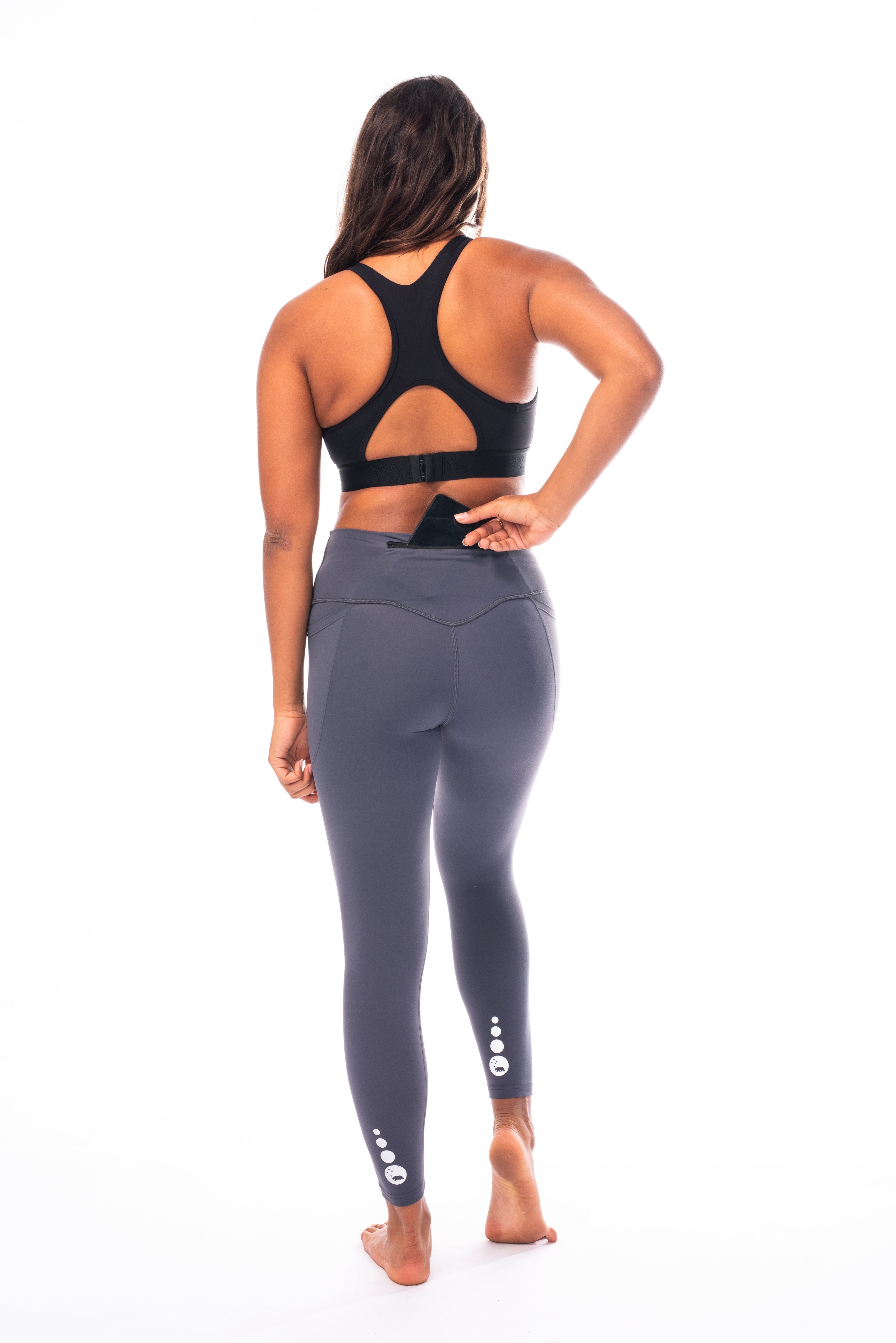 WYN by MALO on the run 7/8 tights - dusky gray