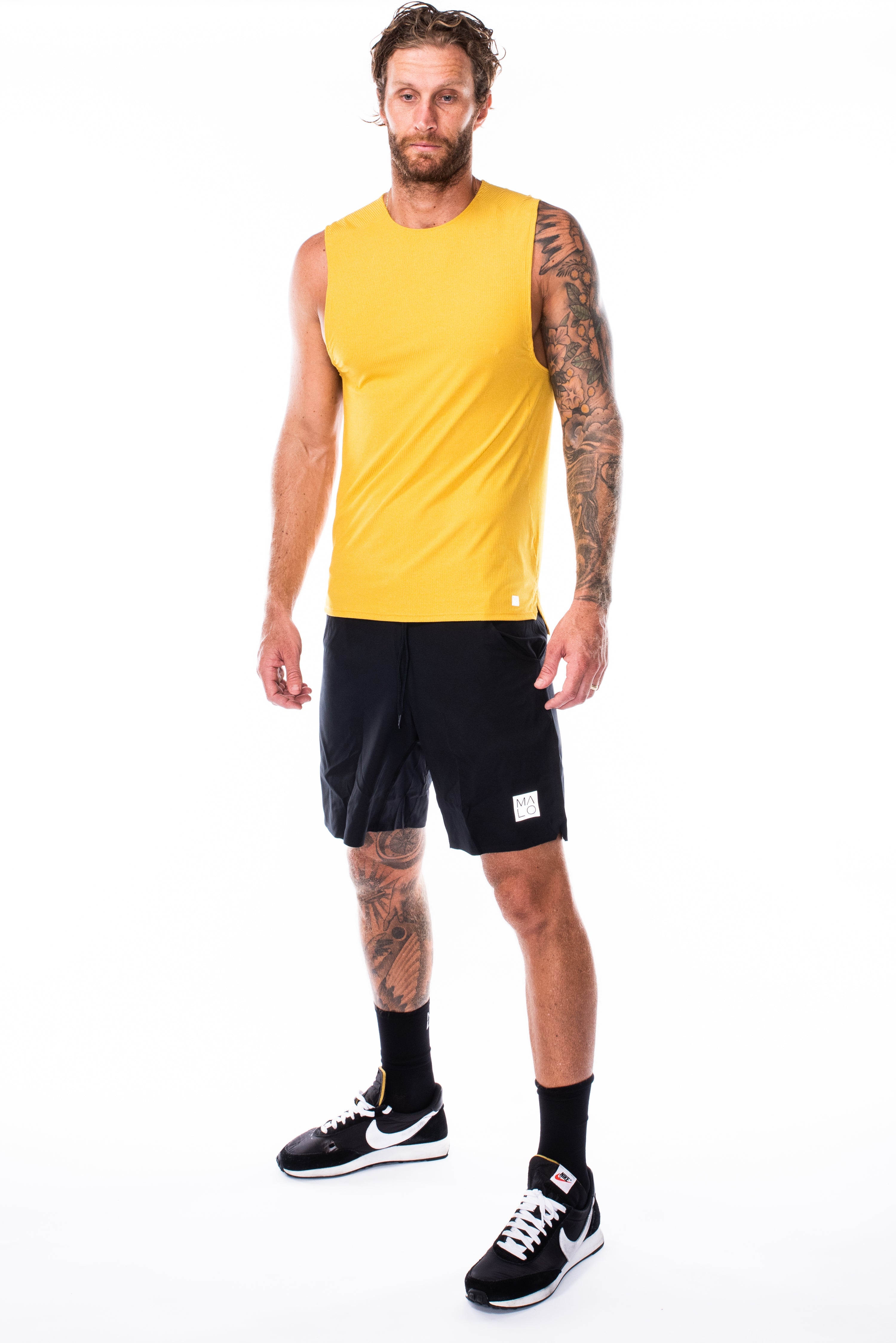 WYN by MALO men's jack tank - mustard