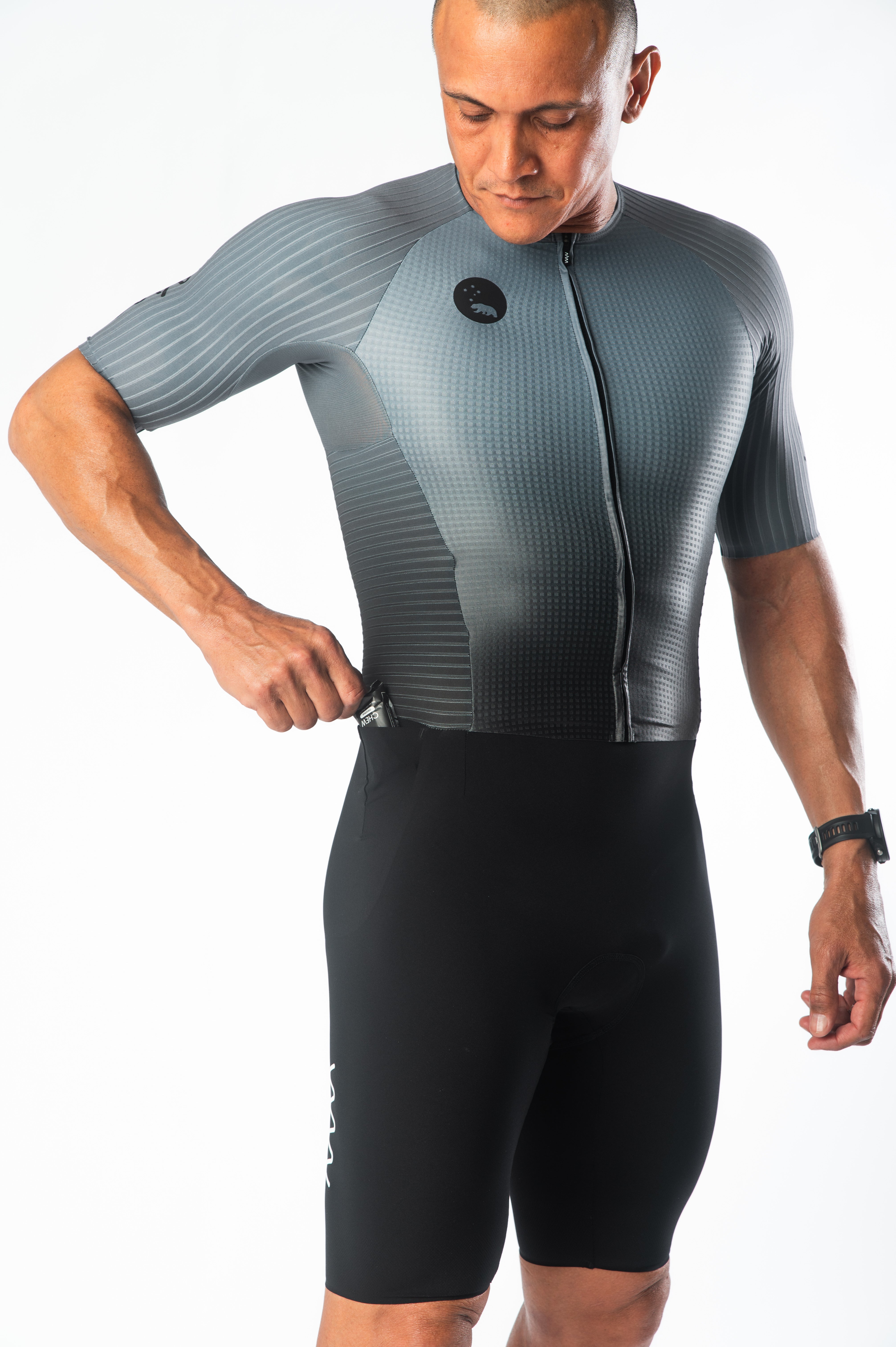 Men's CdA Aero Tri Suit - Gunmetal Gray