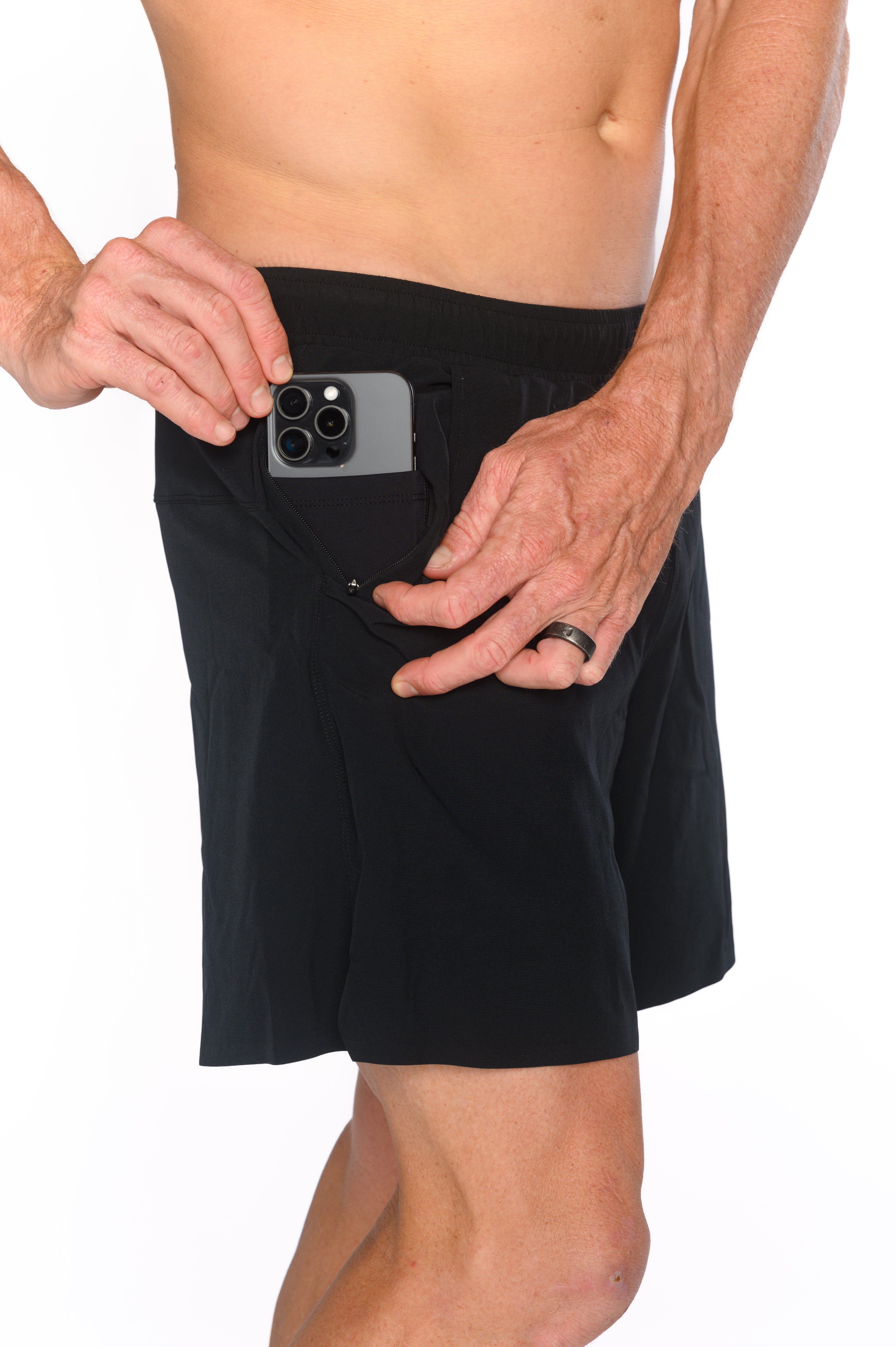 Men's Hybrid Short (6")- Black