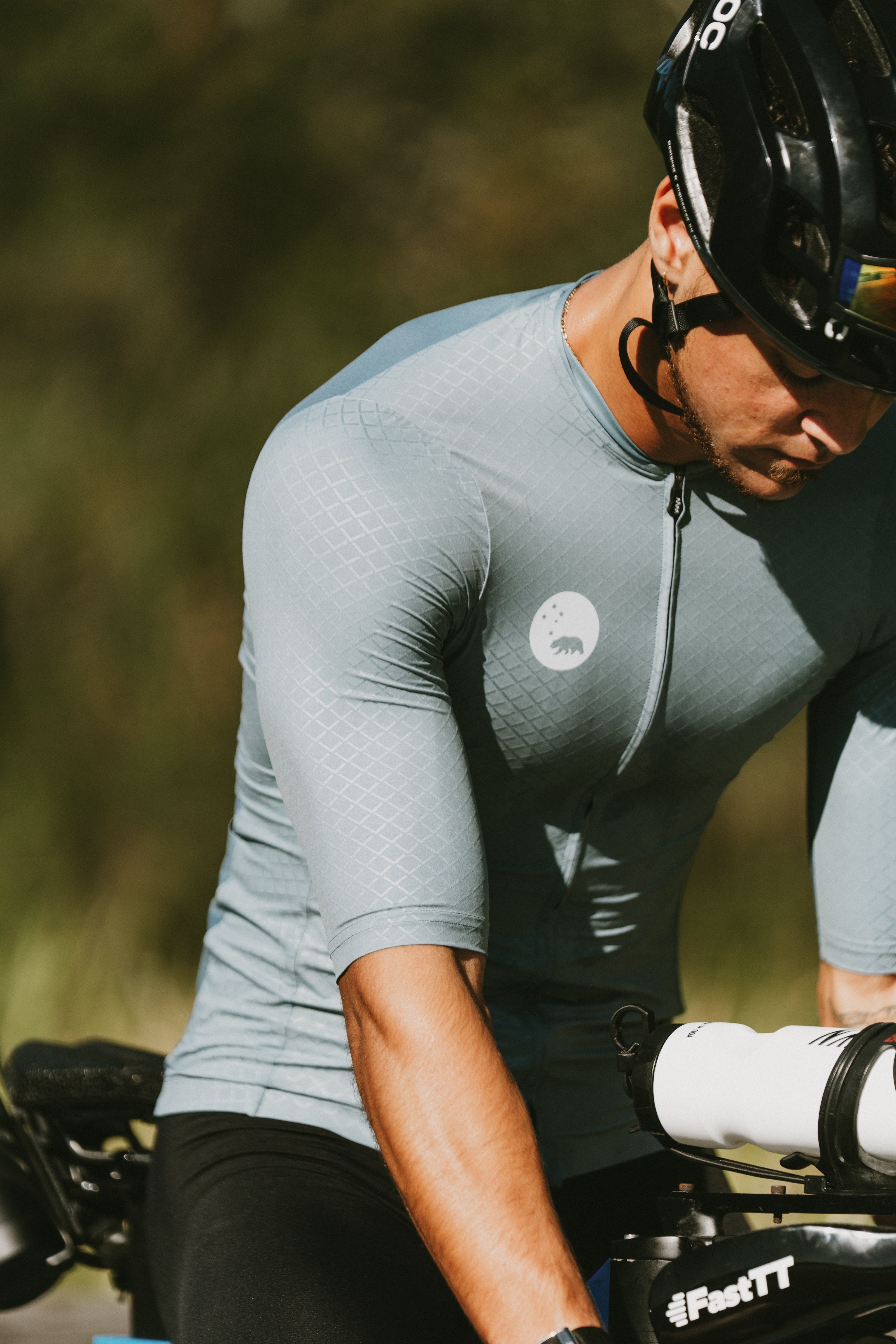 Men's LUCEO Pro Racer Cycling Jersey - Blue Sage