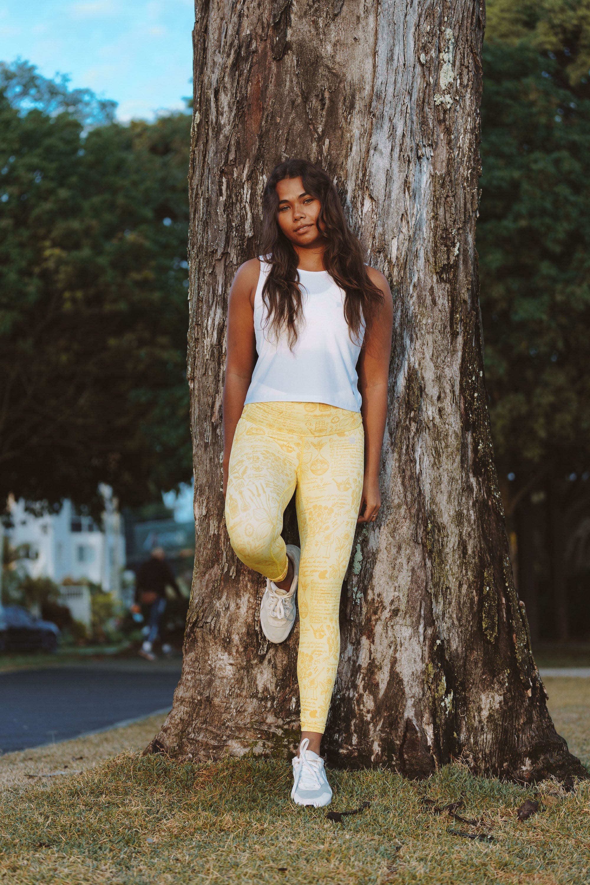 WYN by MALO on the run 7/8 tights - lemon