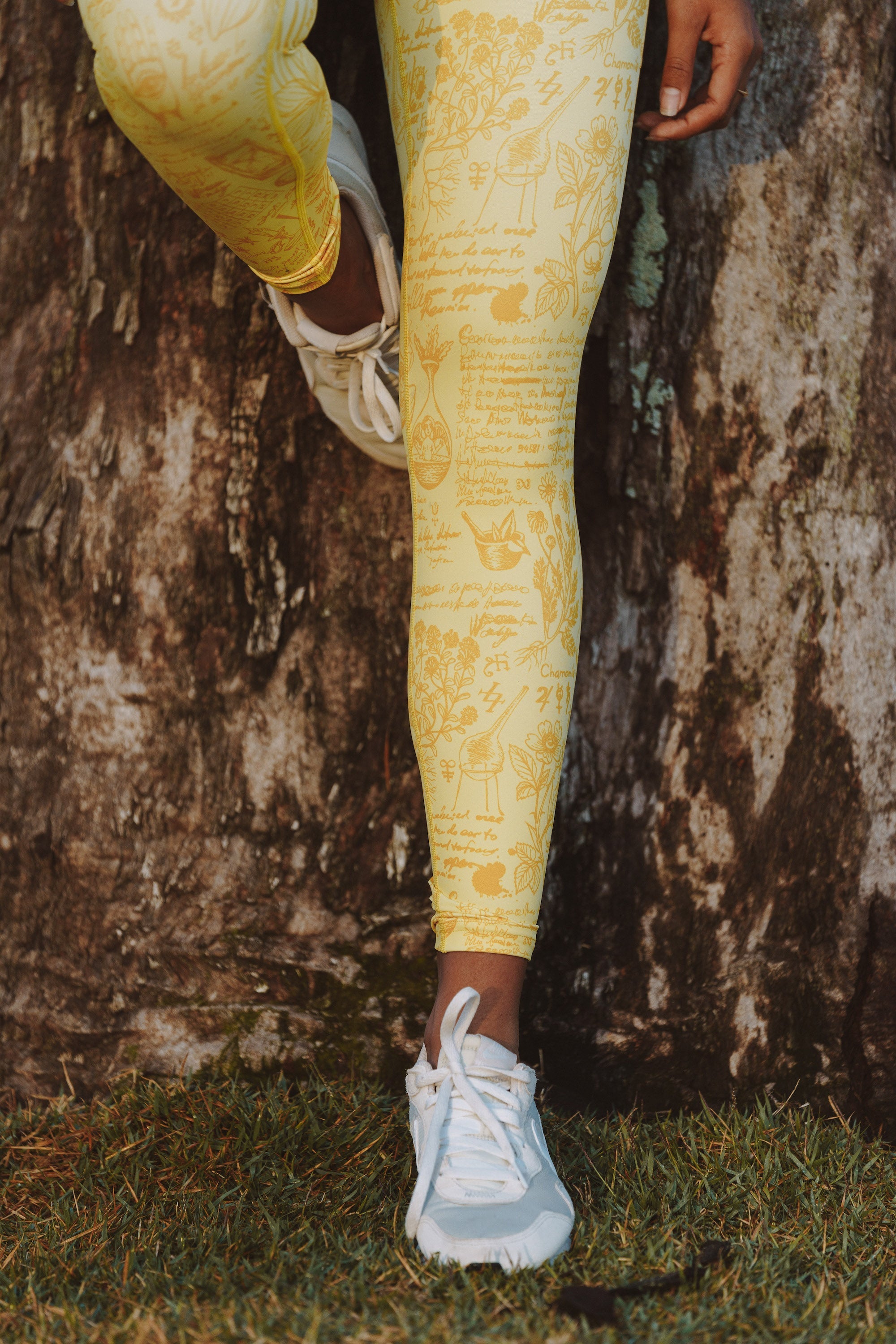 WYN by MALO on the run 7/8 tights - lemon