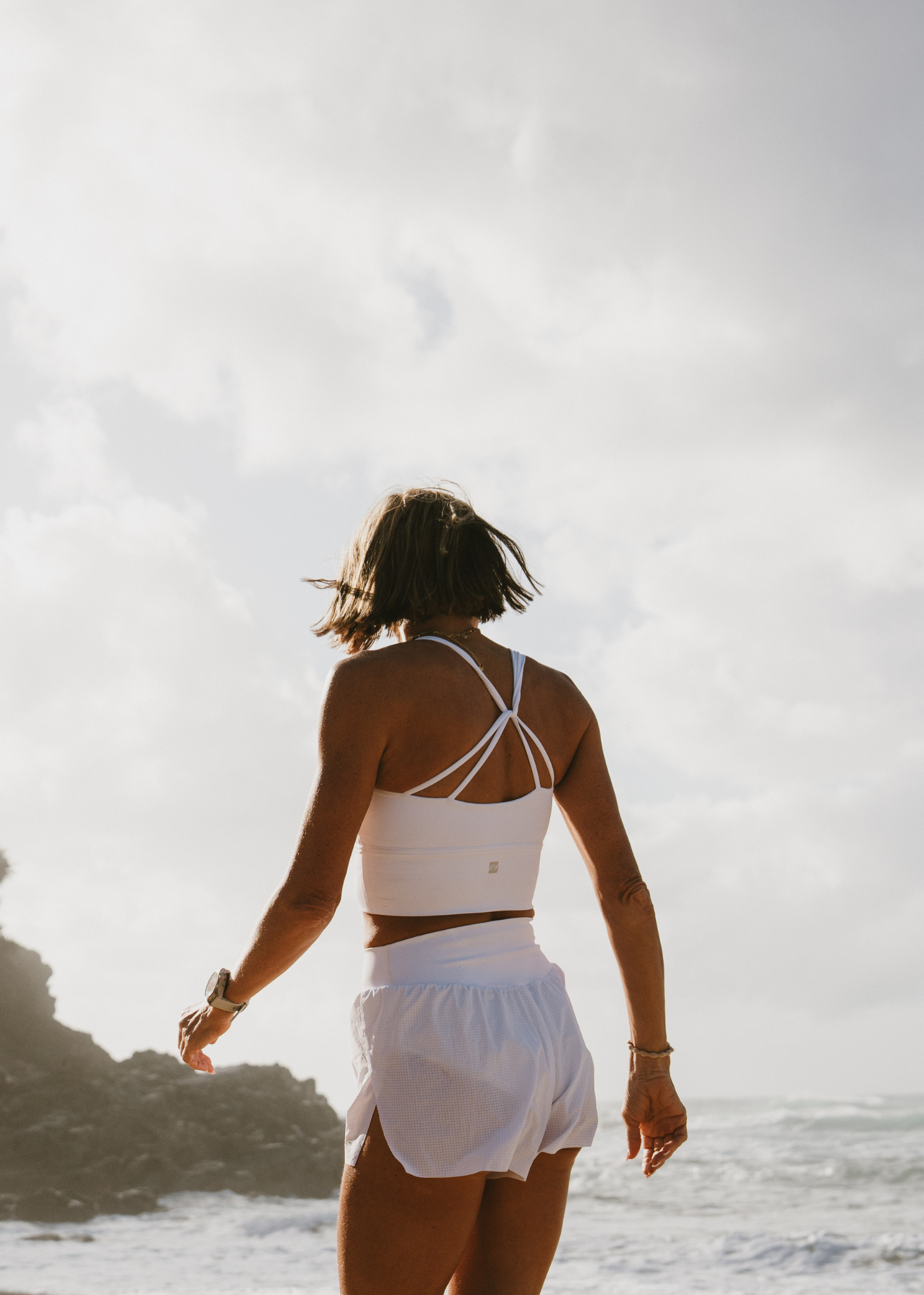 Women's All-In Crop - White