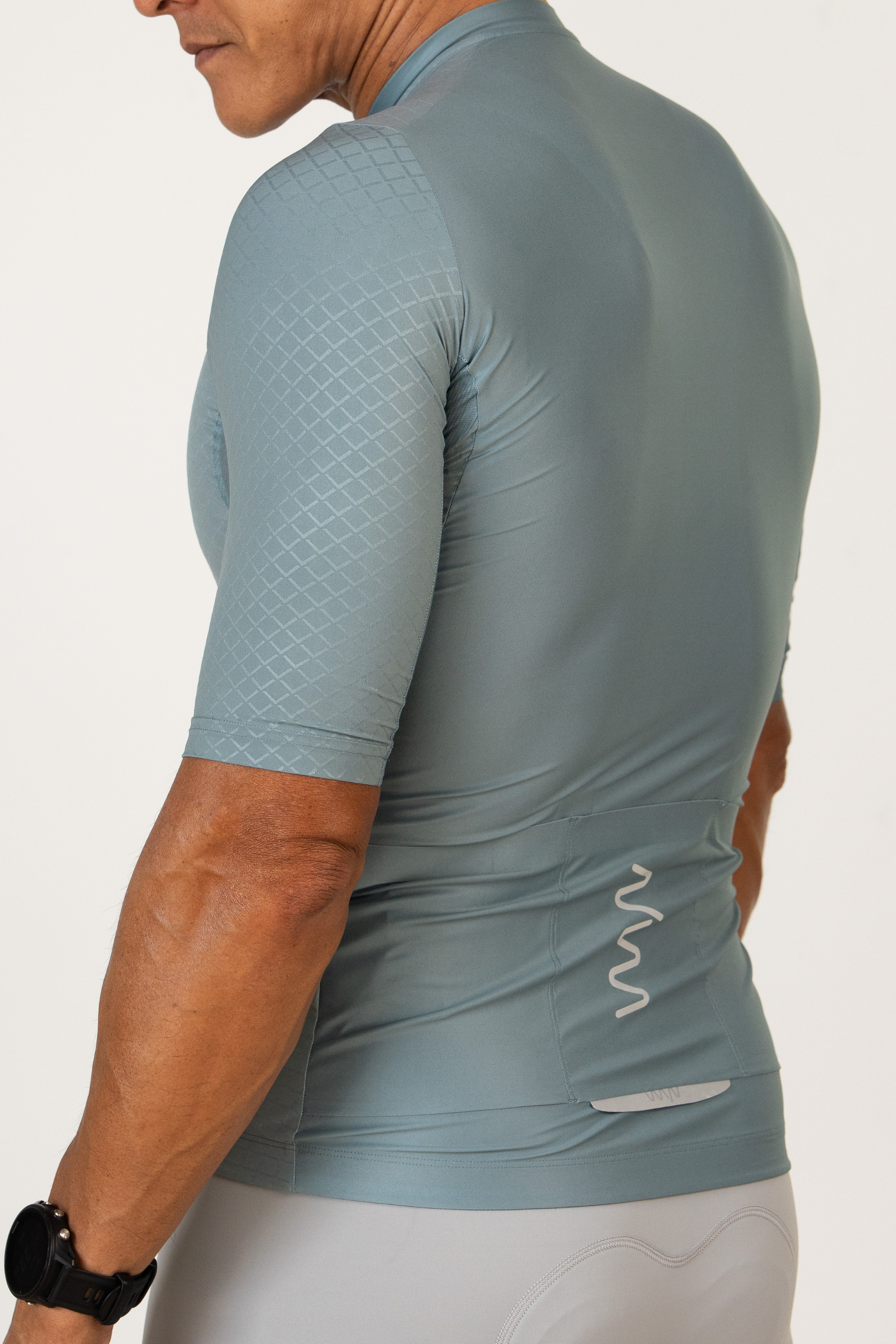 Men's LUCEO Pro Racer Cycling Jersey - Blue Sage