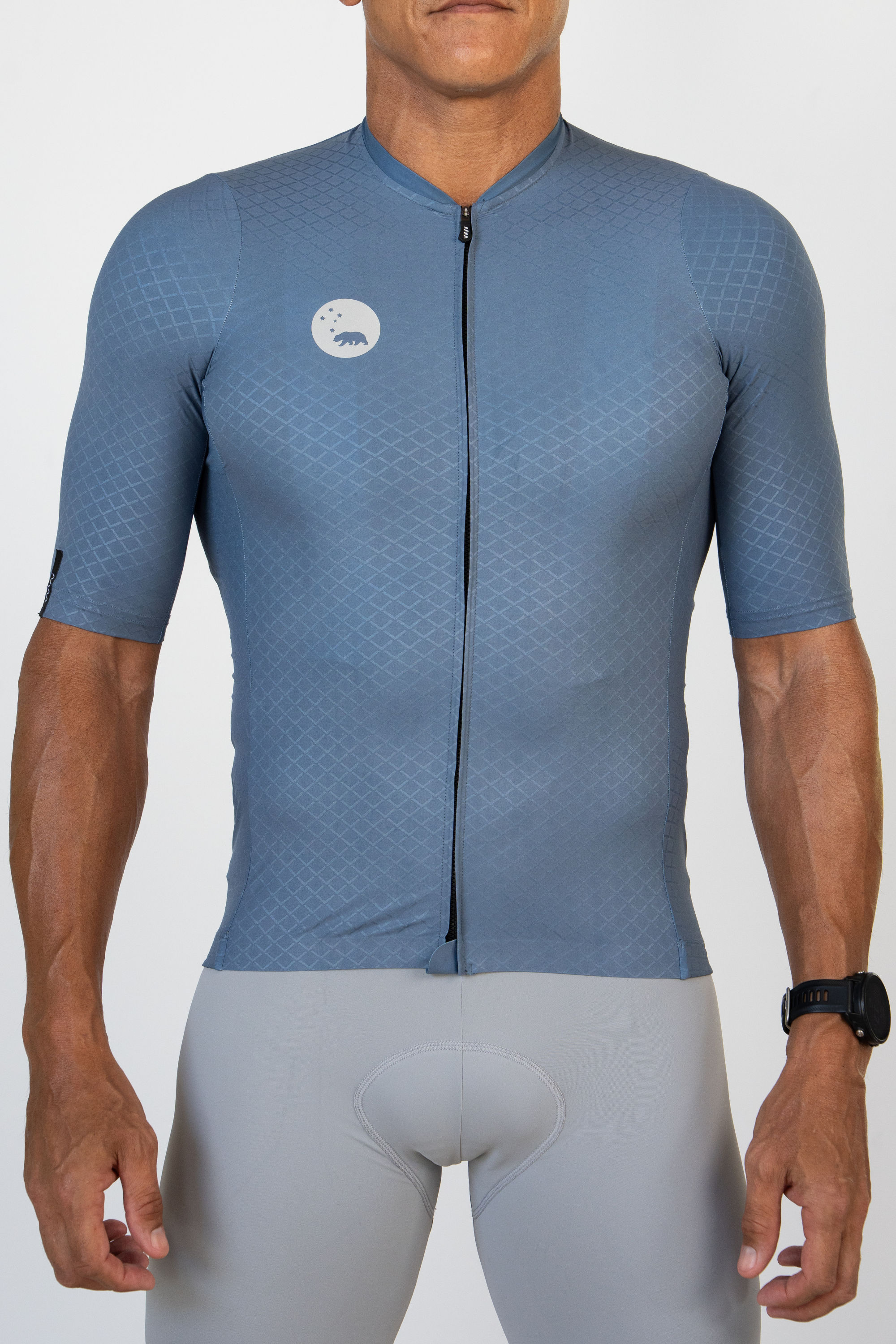 Men's LUCEO Pro Racer Cycling Jersey - Steel Blue