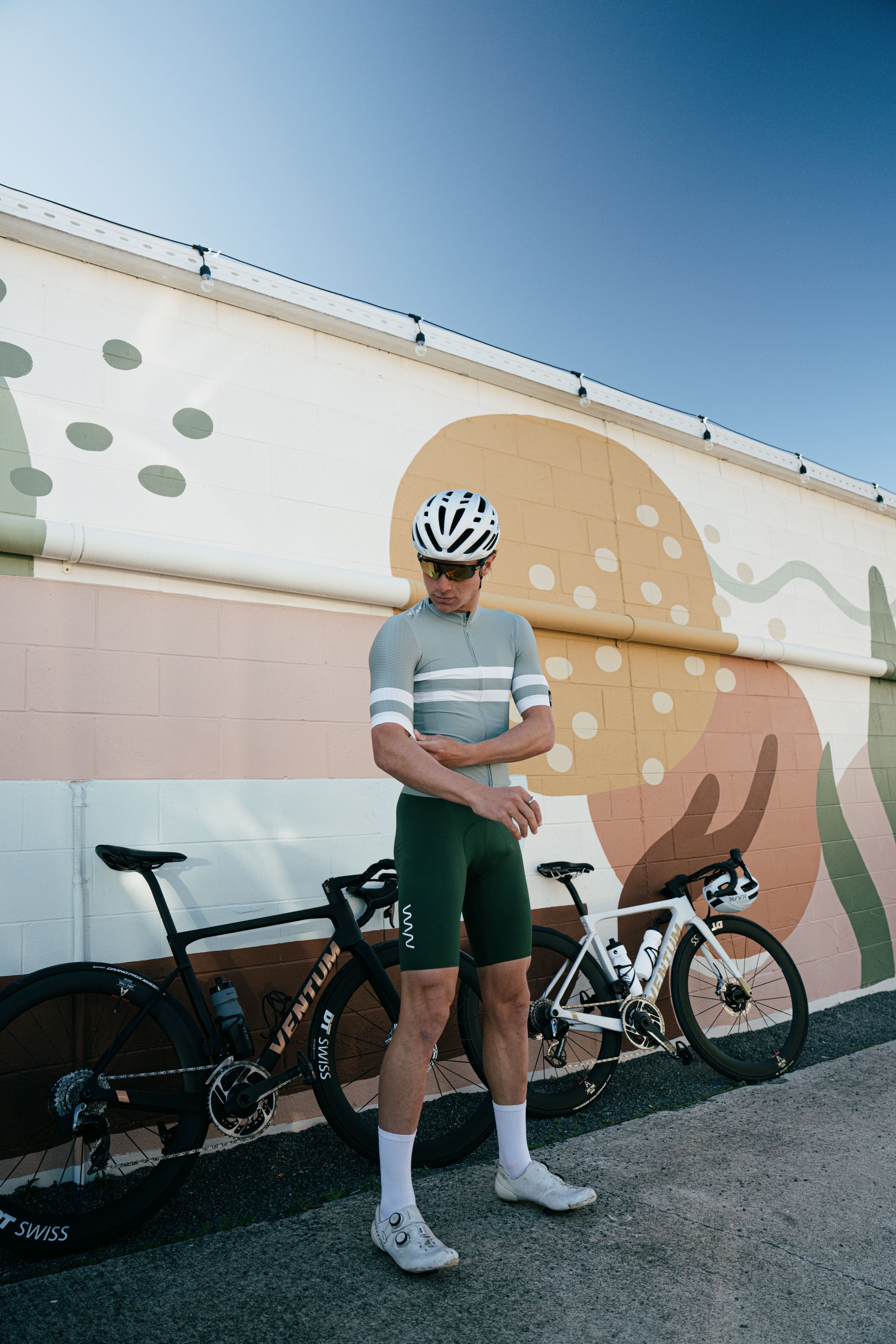 Men's Training Day Cycling Jersey - Sage Green/Ivory