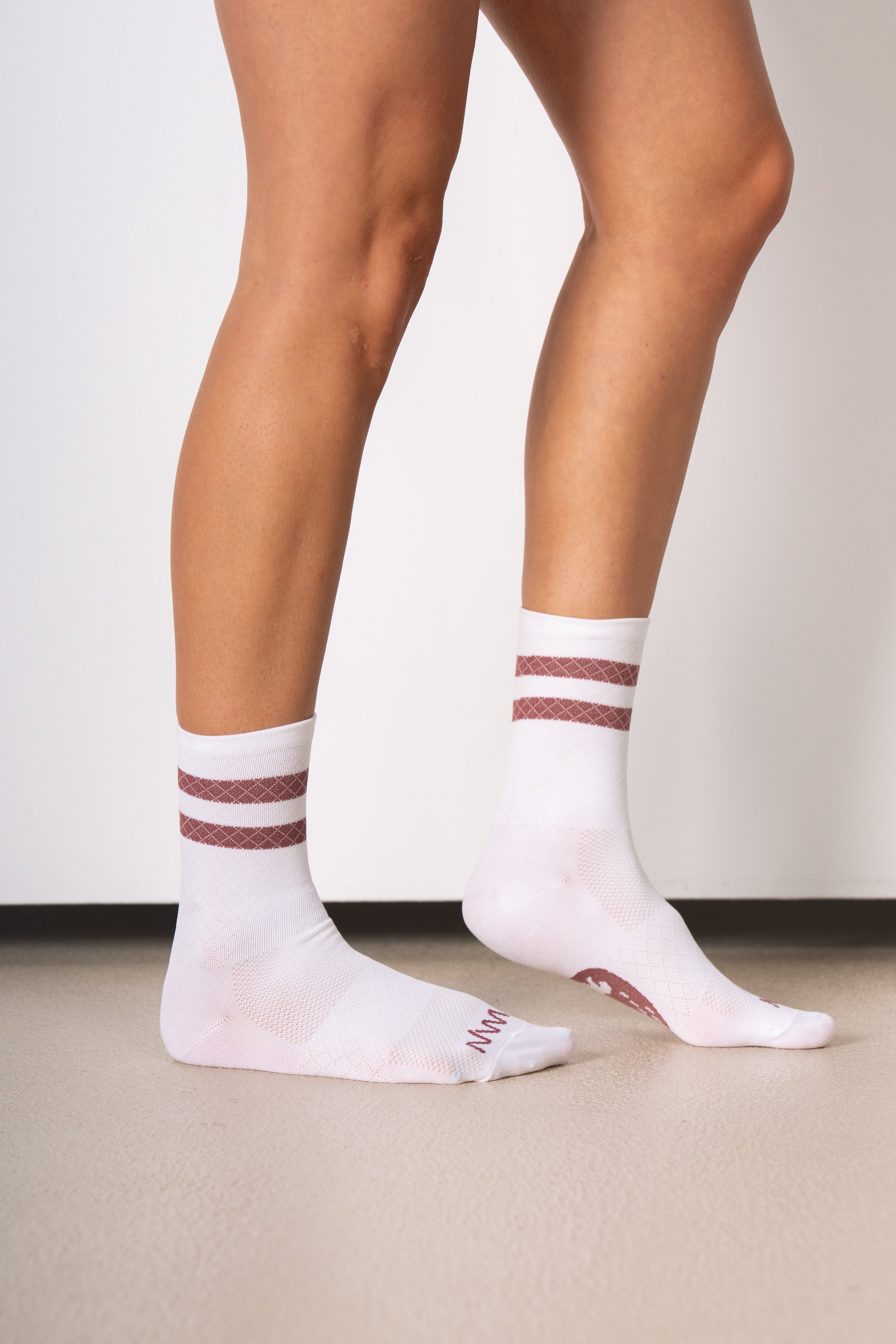 Two-Stripe Sock - Mauve