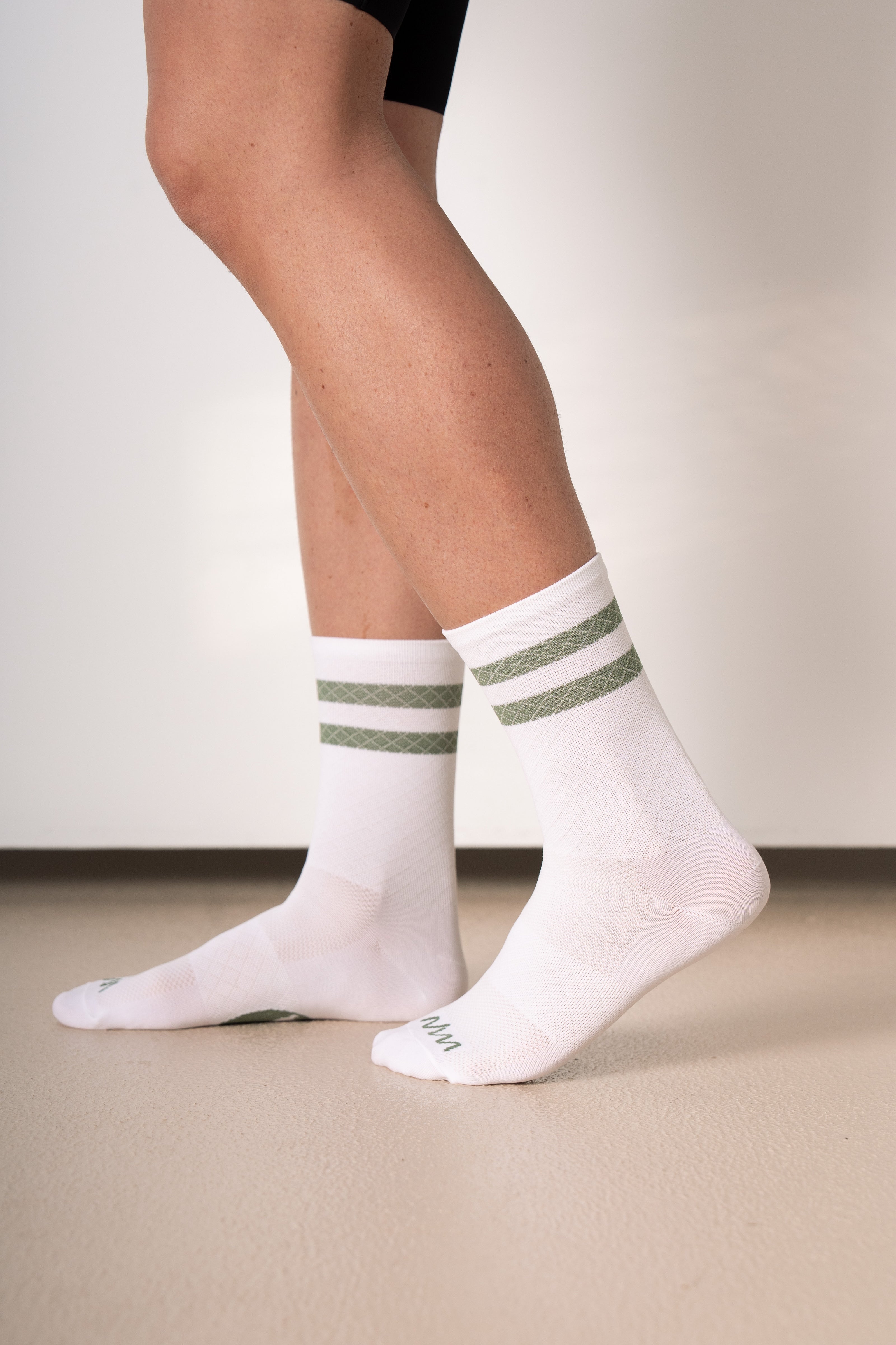 Two-Stripe Sock - Sage Green