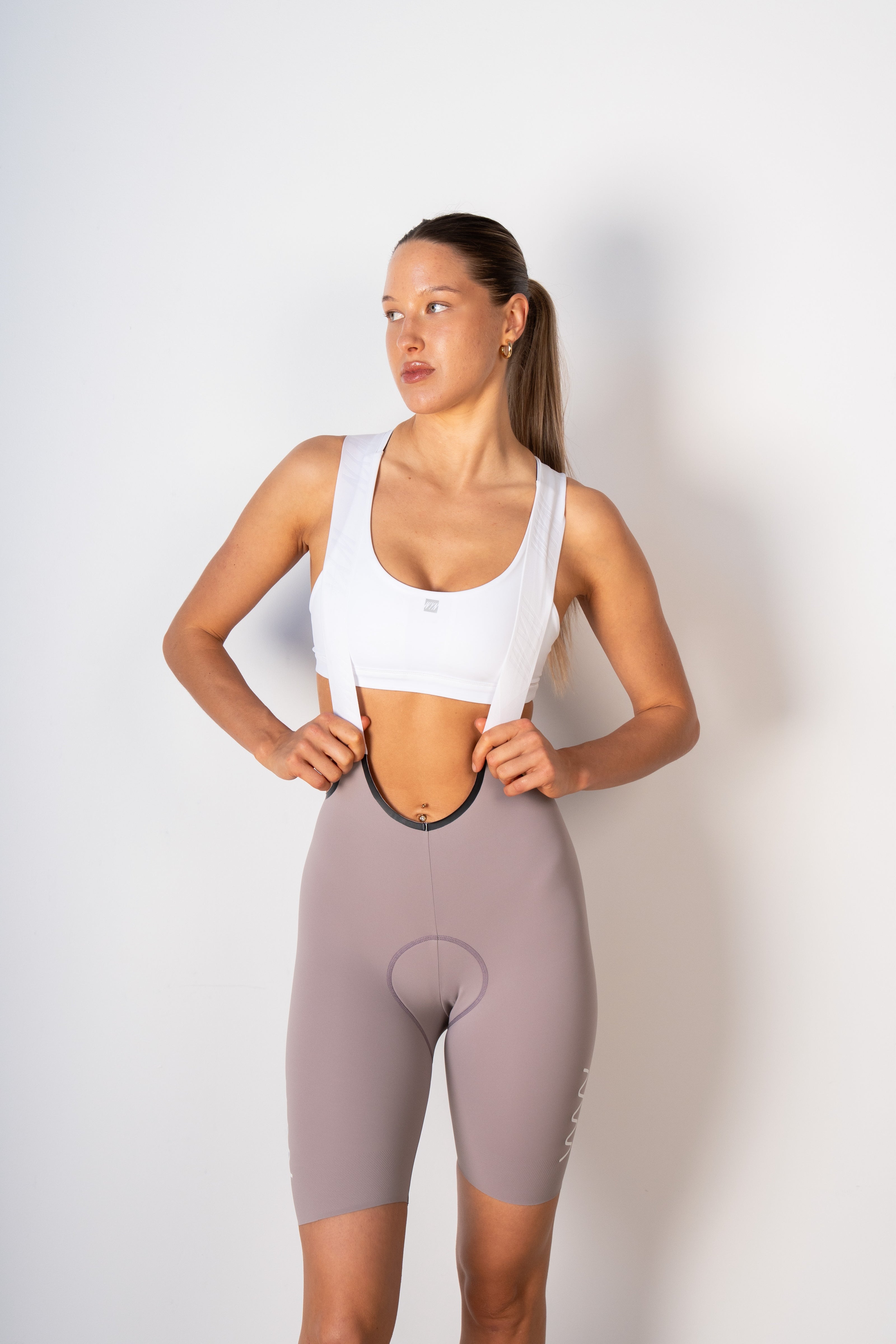 Women's Velocity 3.0 Cycling Bib Shorts - Taupe