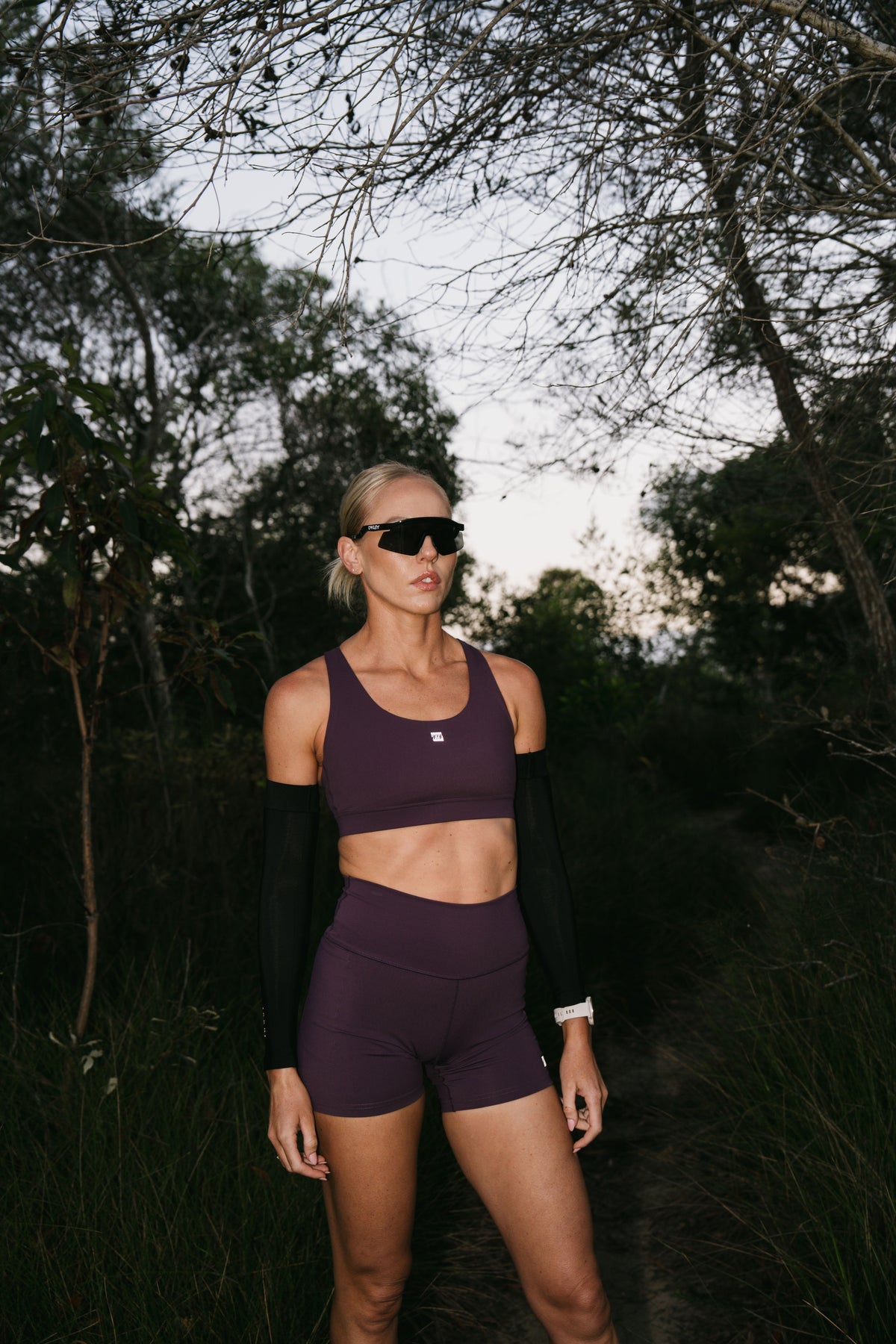 Women's Stash Racerback Bra - Plum