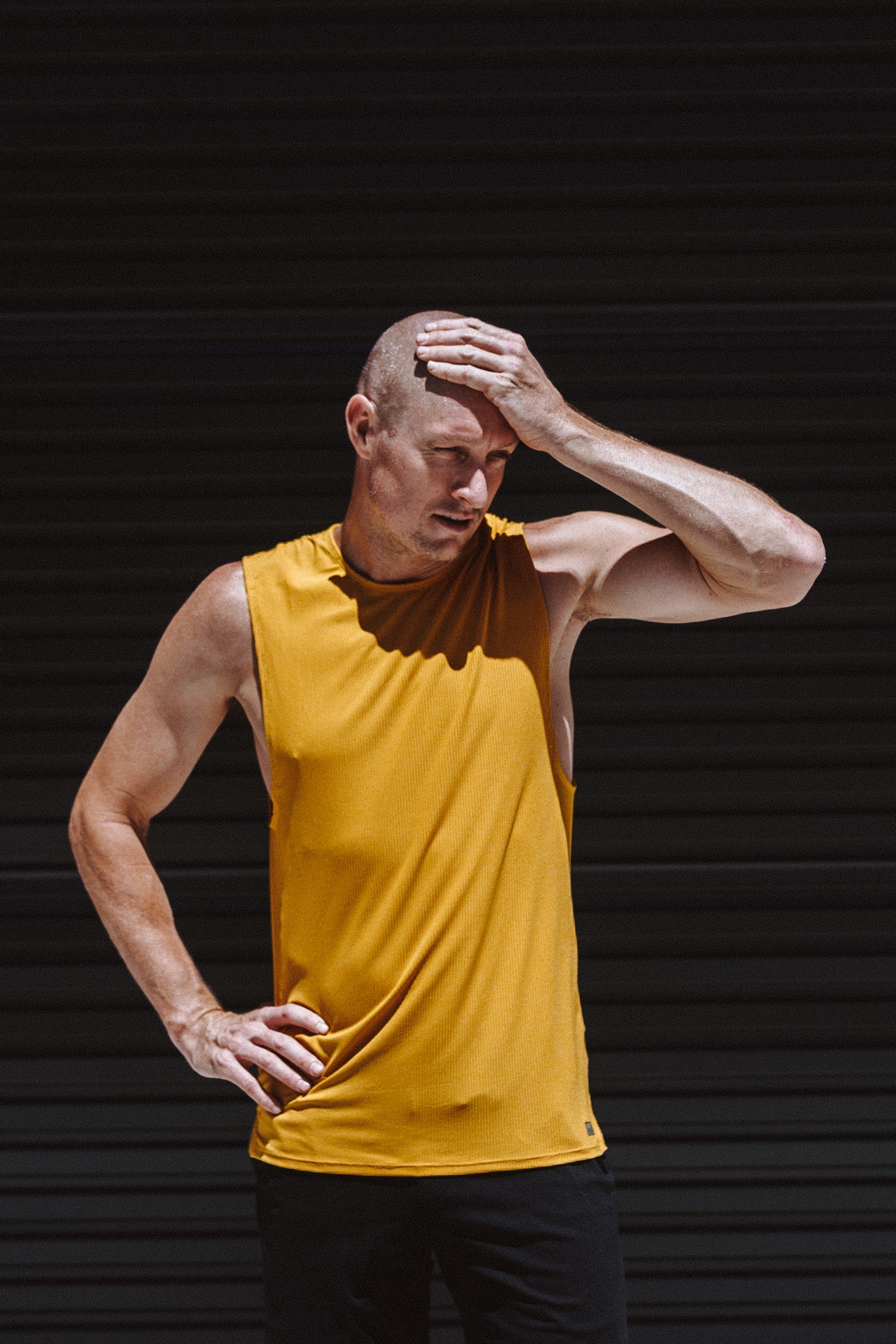 WYN by MALO men's jack tank - mustard