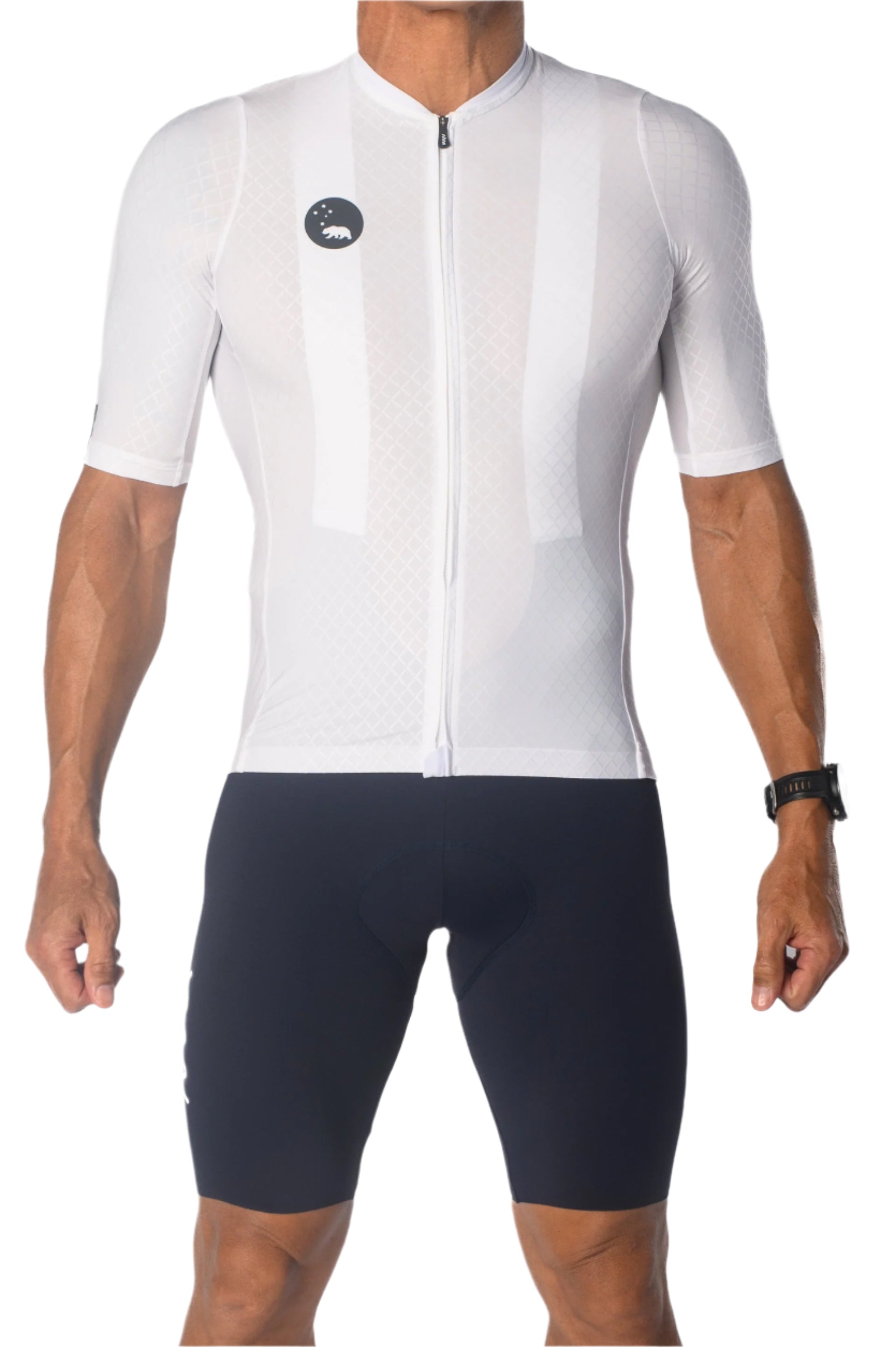 Men's LUCEO Pro Racer Cycling Jersey - White
