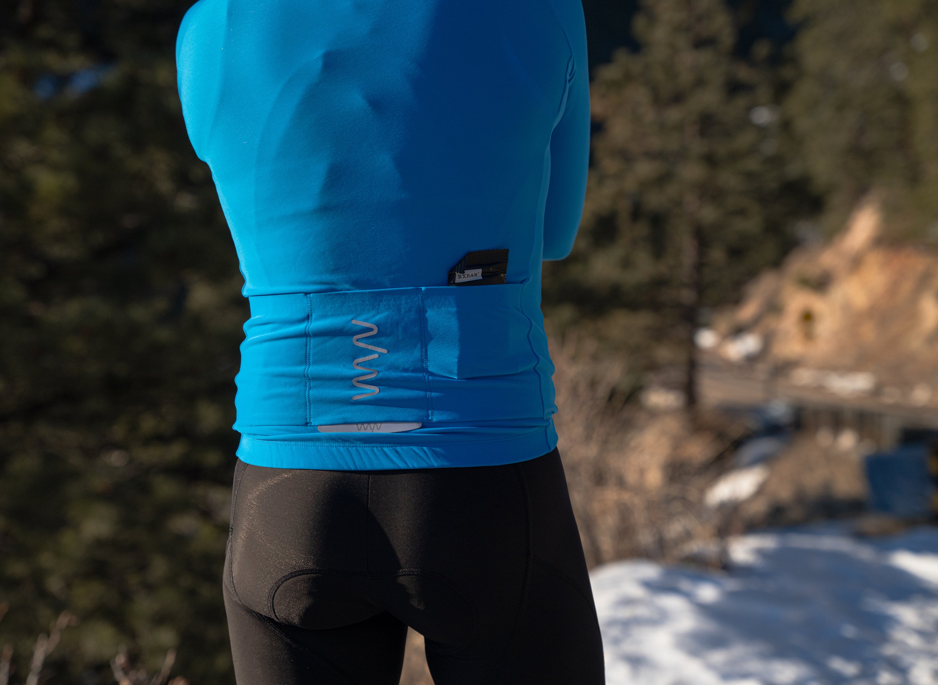 Men's Italian Thermal Cycling Jacket - Electric Blue