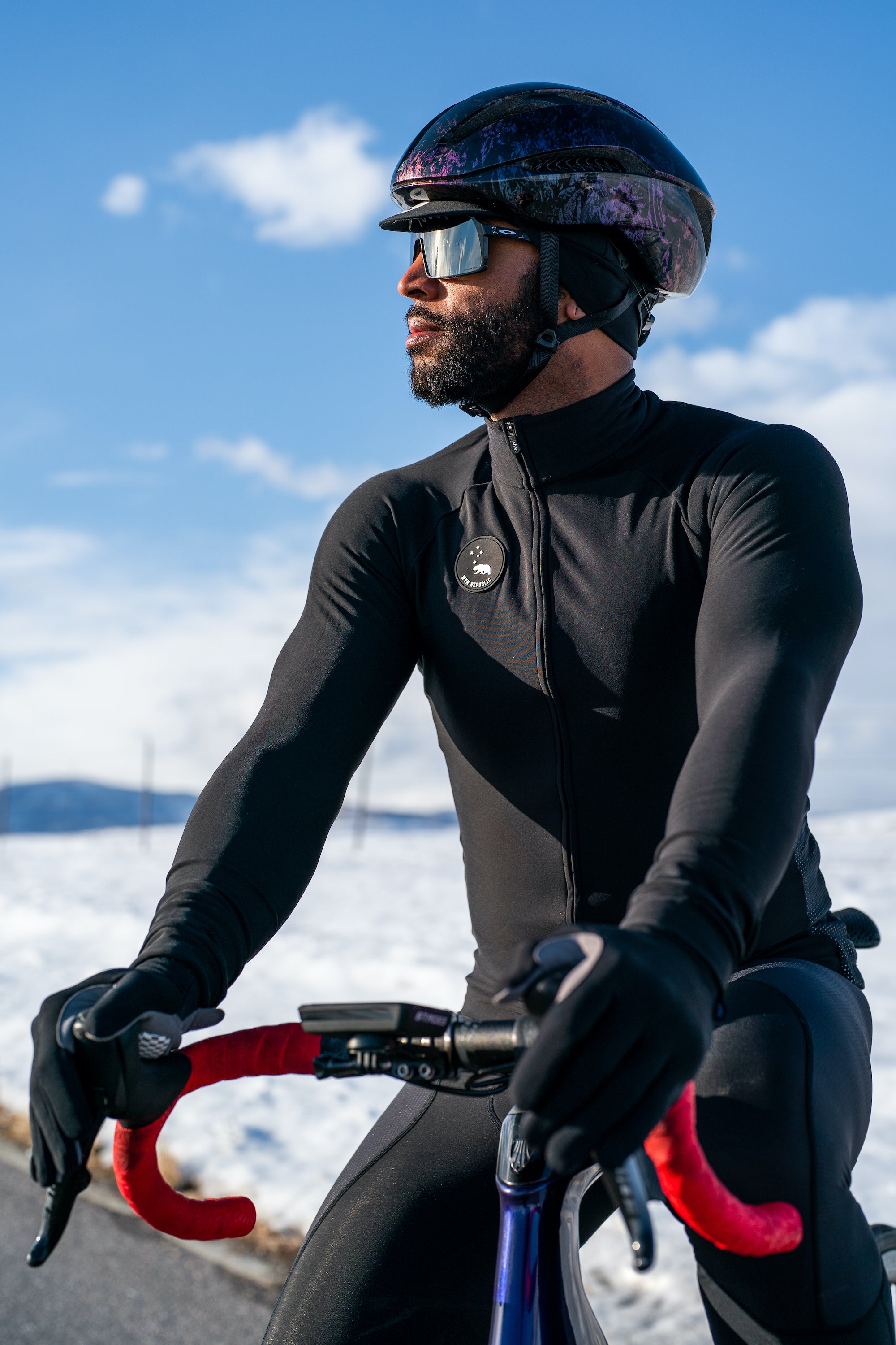 bike helmet and jacket WYN Republic - Men's Italian Thermal Cycling Jacket - Black