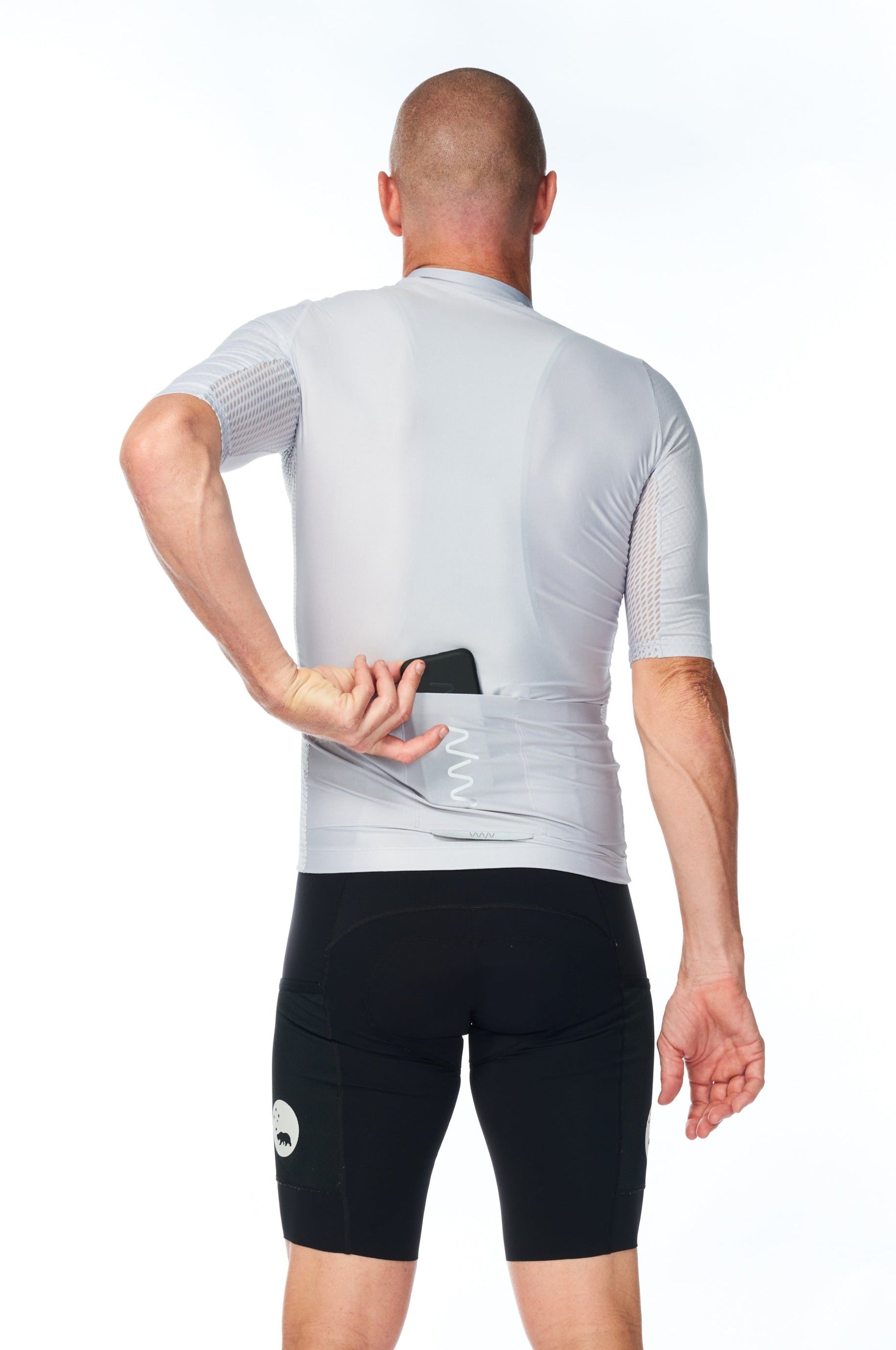 Men's LUCEO Hex Racer Cycling Jersey - Silver