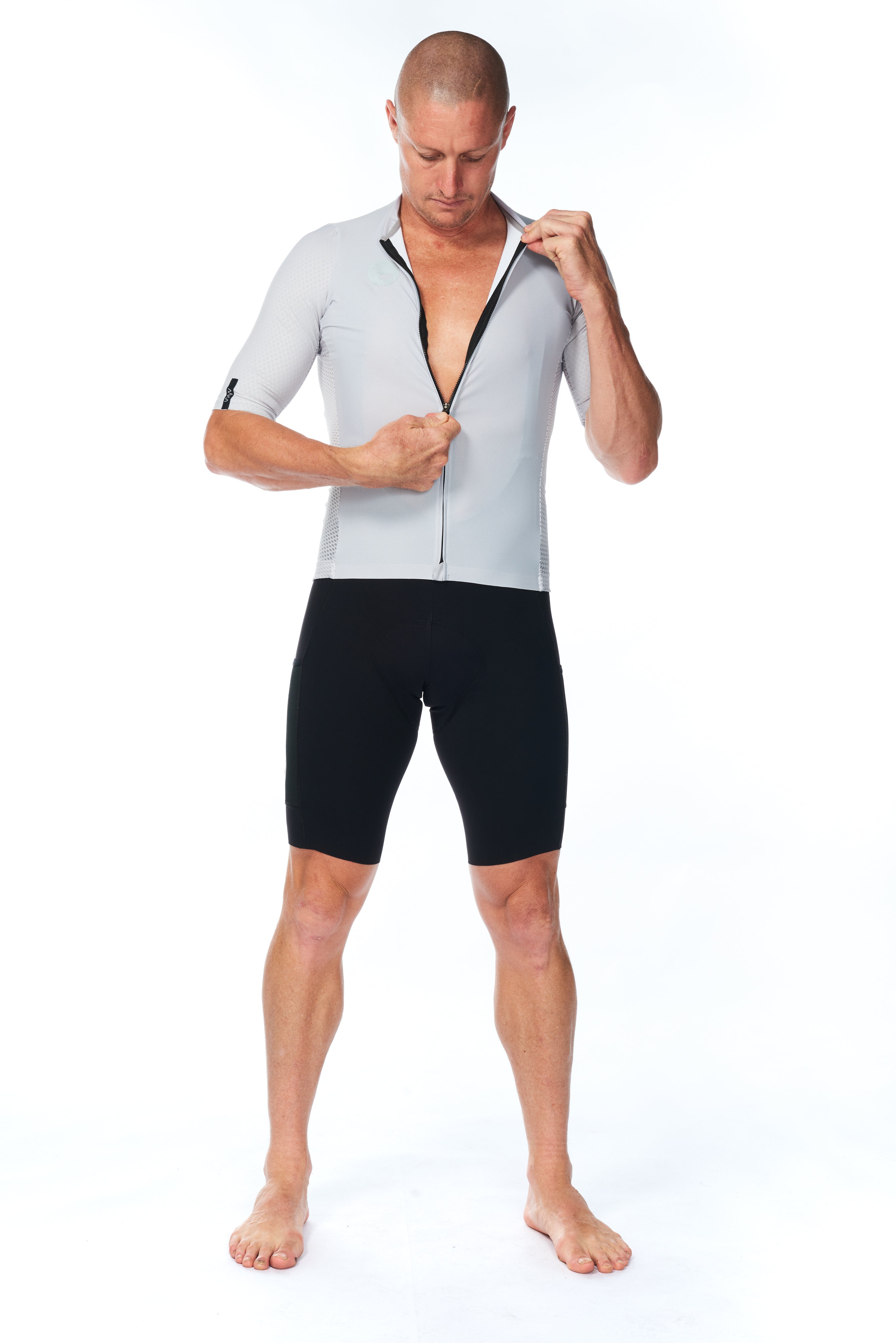 Men's LUCEO Hex Racer Cycling Jersey - Silver