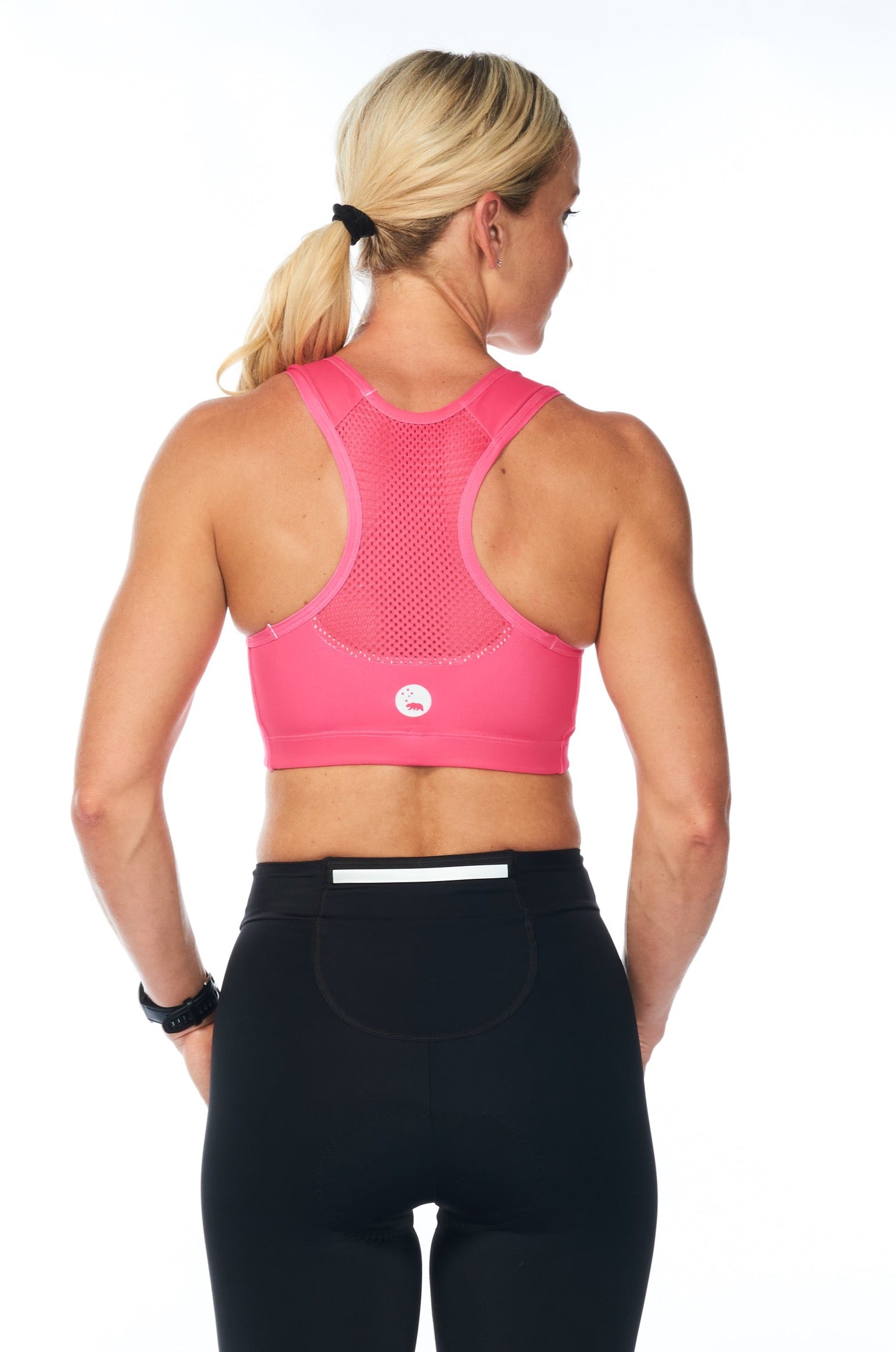 racergirl racerback sports bra - raspberry