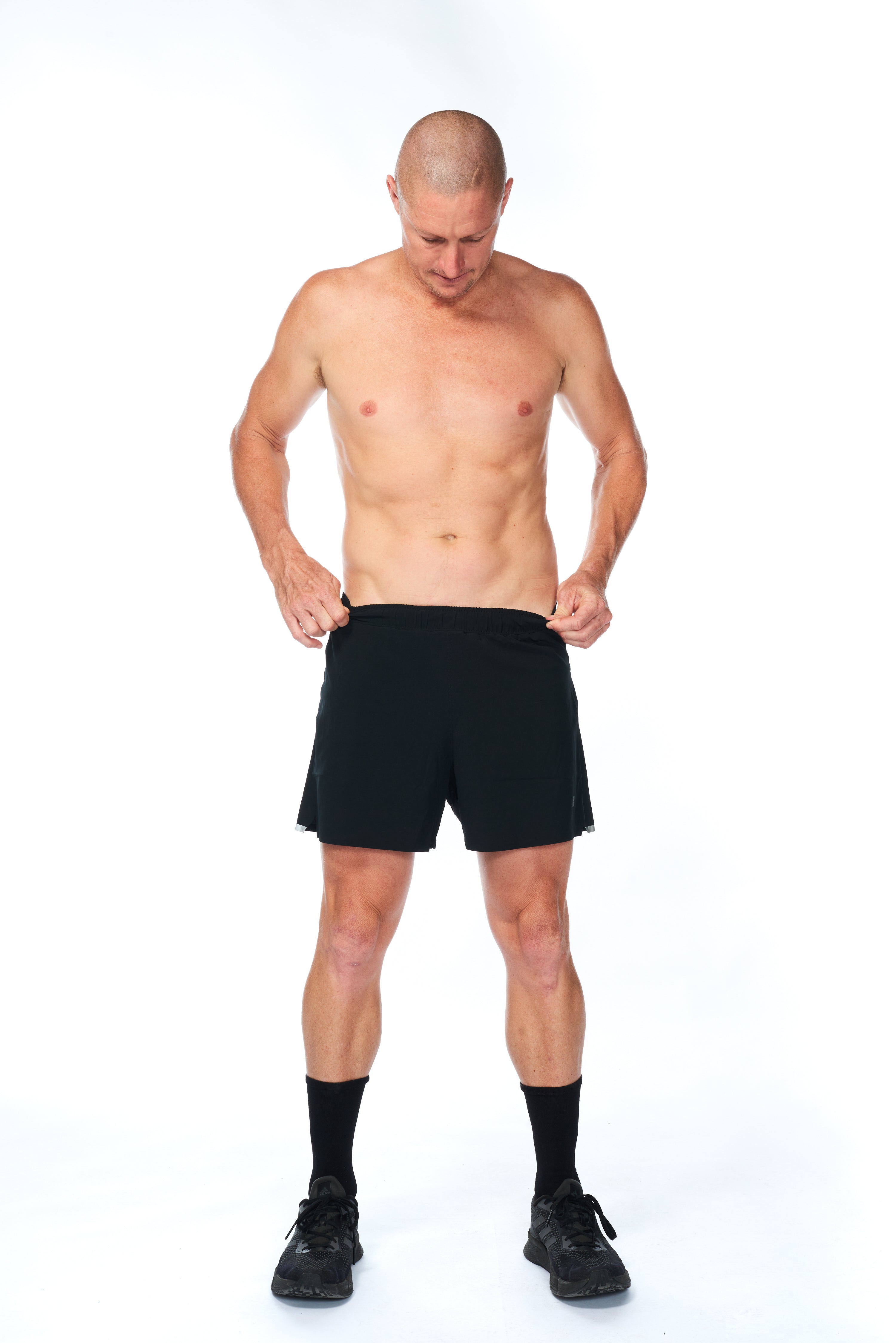 WYN by MALO noosa 2.0 run short (5")- black