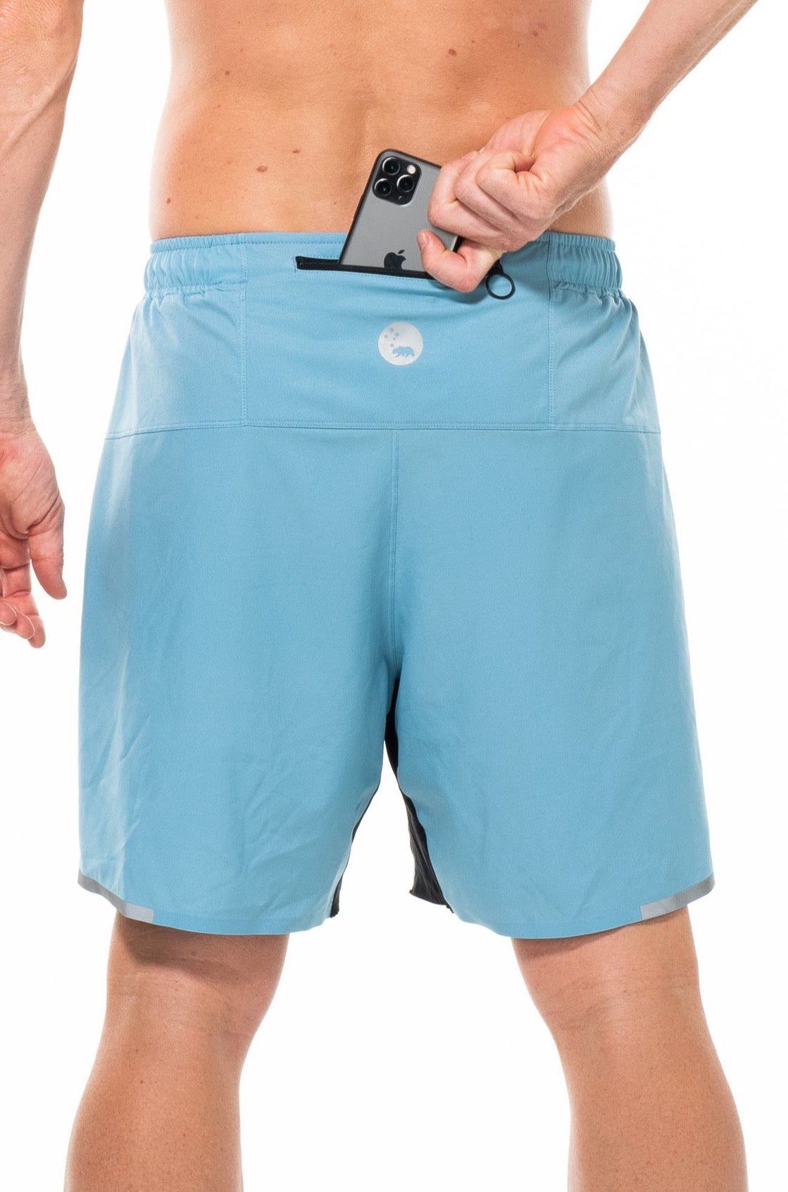 WYN by MALO noosa 2.0 run short (7")- mist