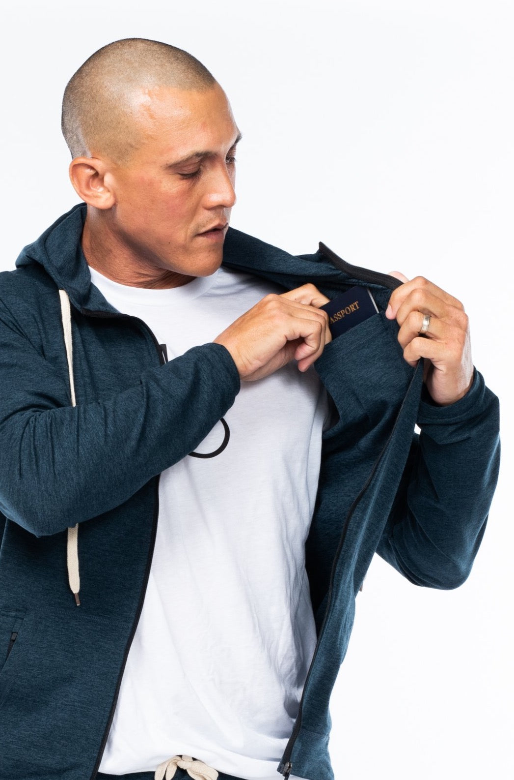 Men's Ultimate Travel Hoodie - Indigo Heather