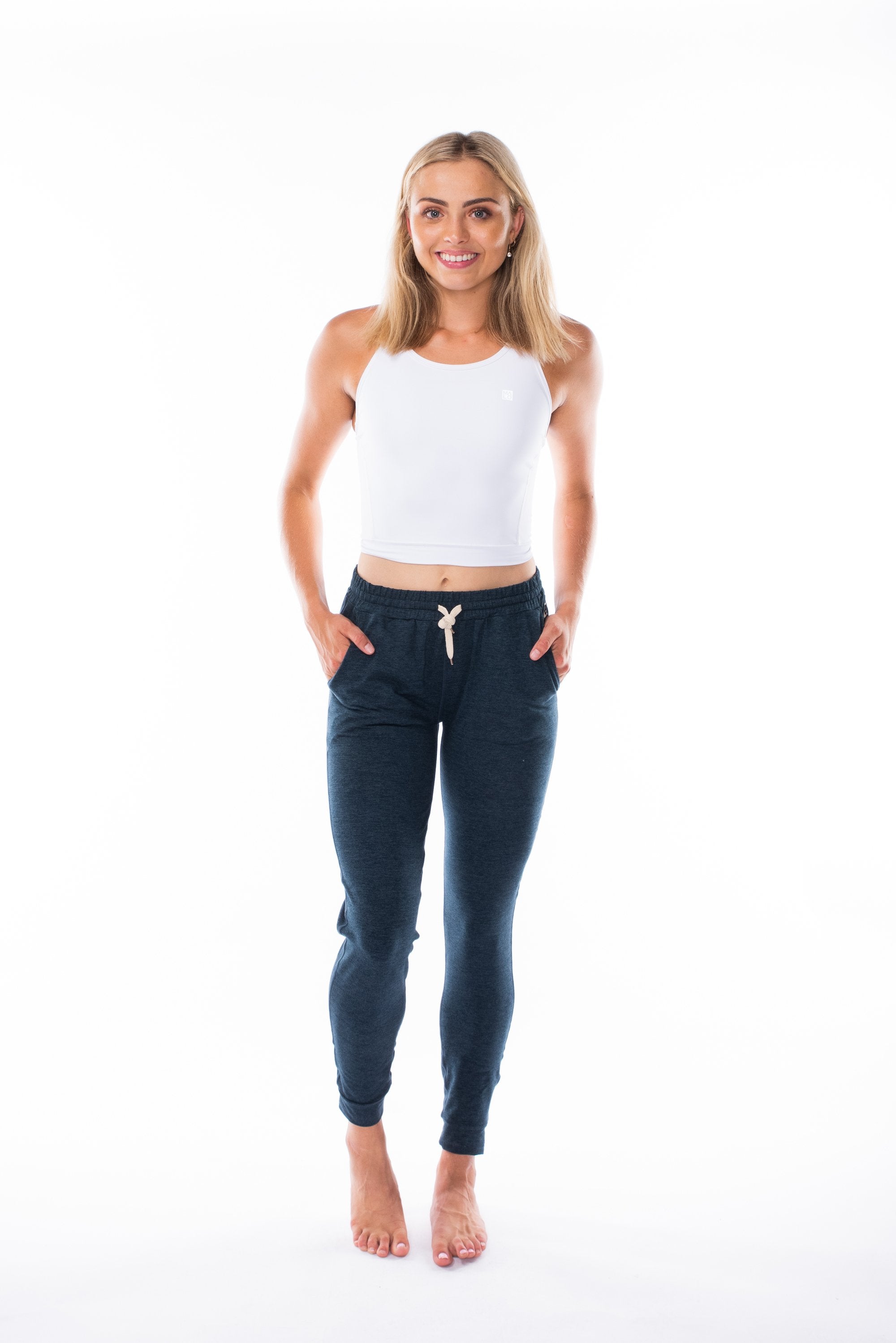 WYN Women's Full-Length Jogger 28" - Indigo Heather