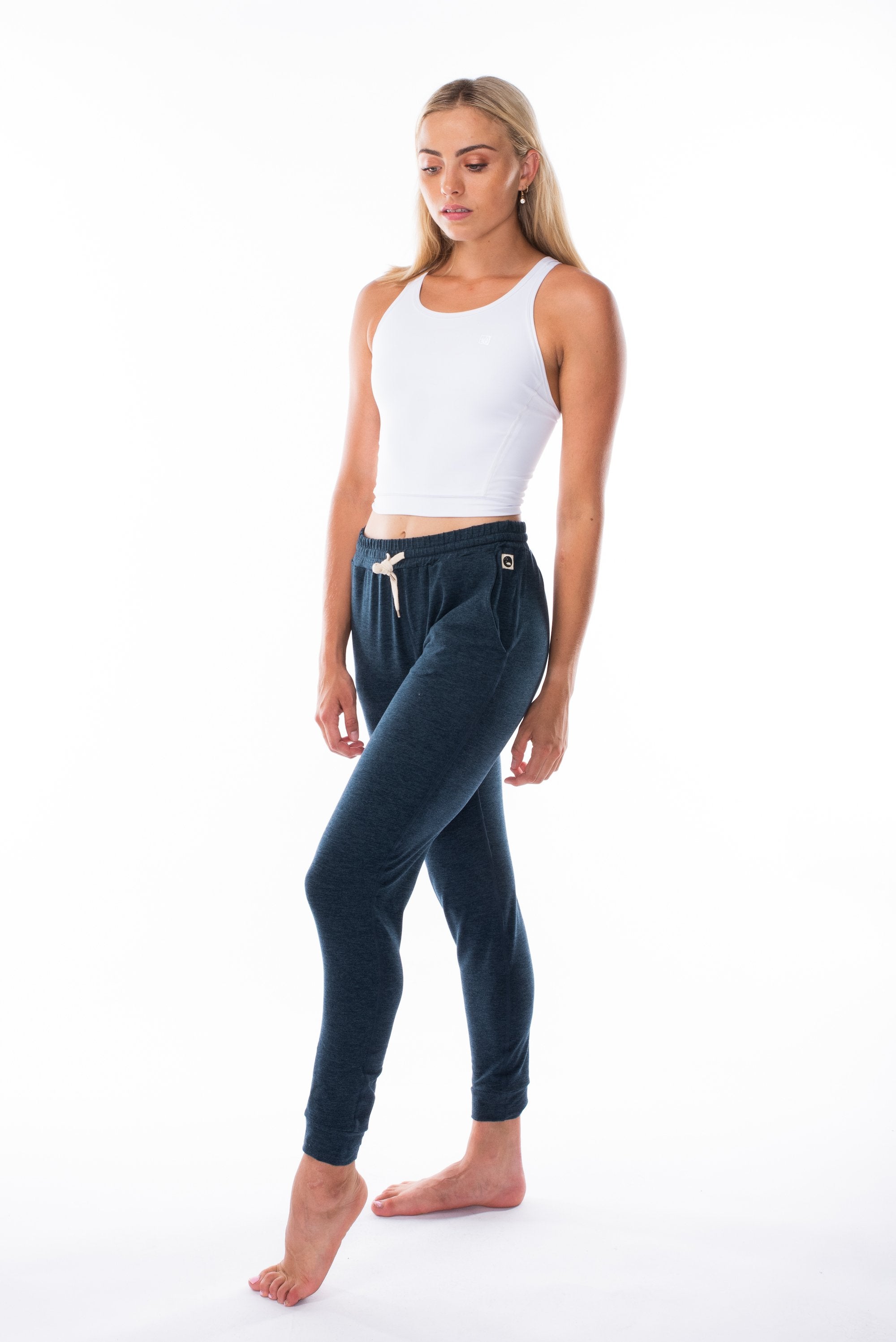 WYN Women's Full-Length Jogger 28" - Indigo Heather