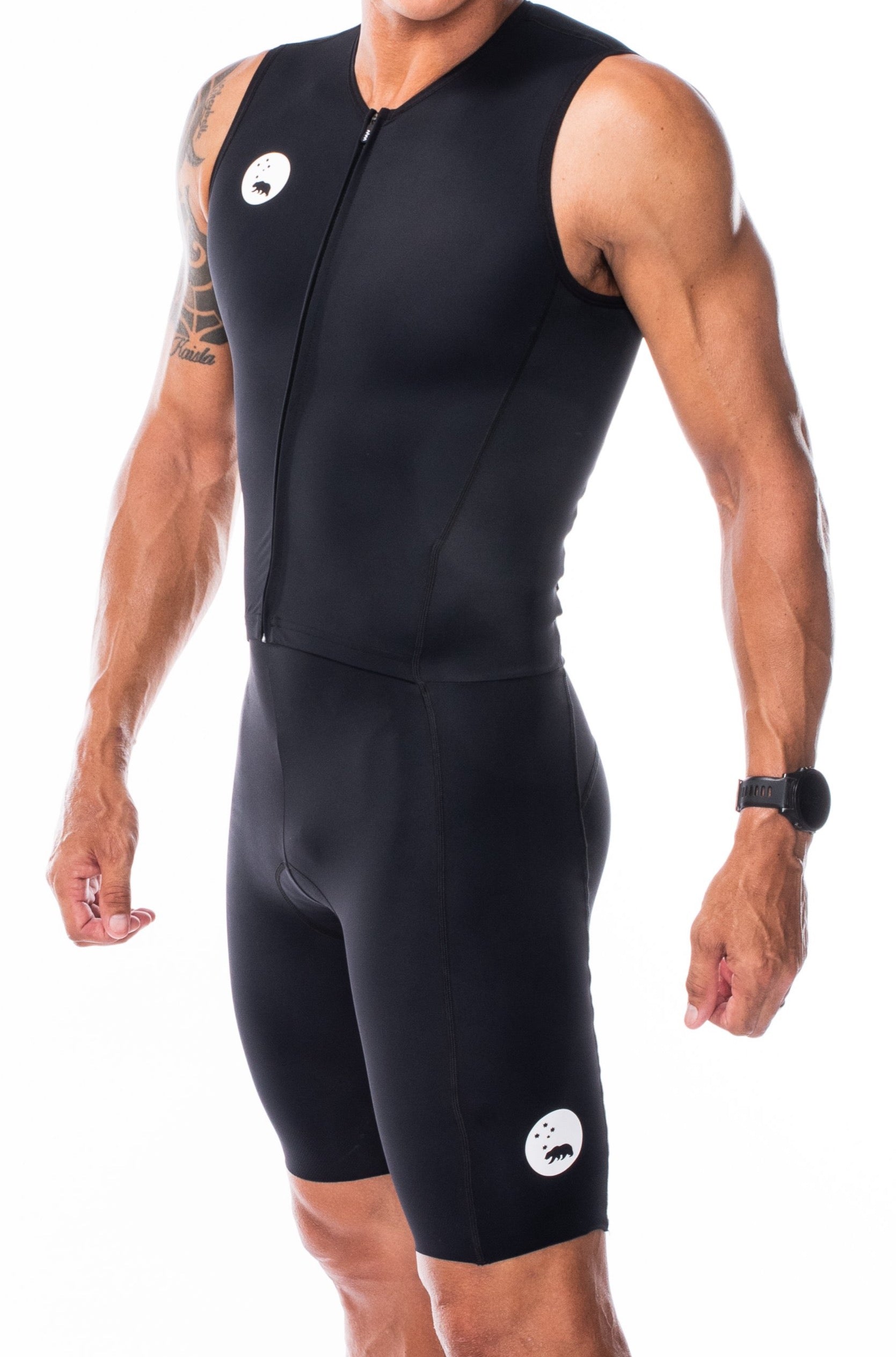 Men's Velocity Sleeveless Tri Suit - Black