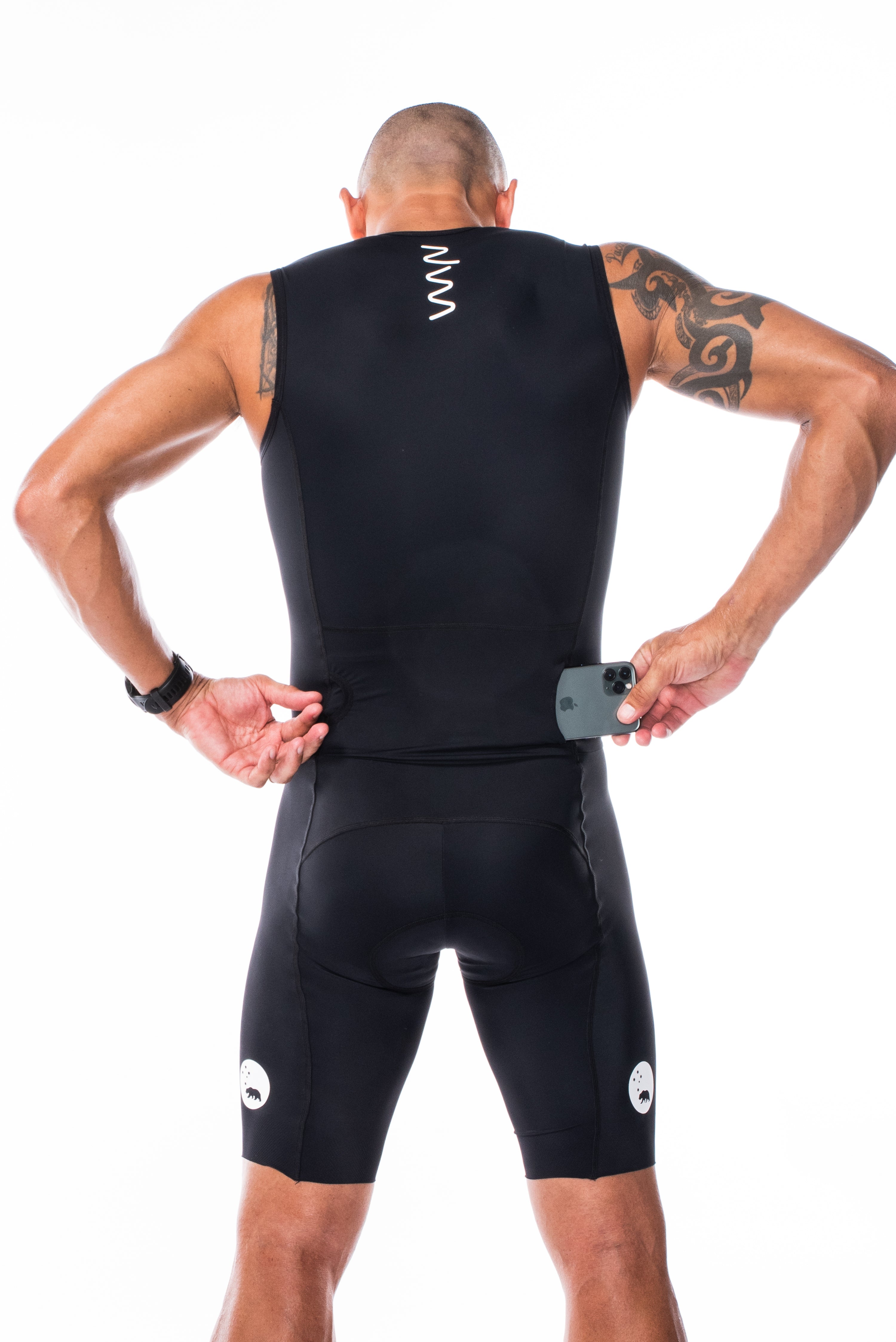 Men's Velocity Sleeveless Tri Suit - Black