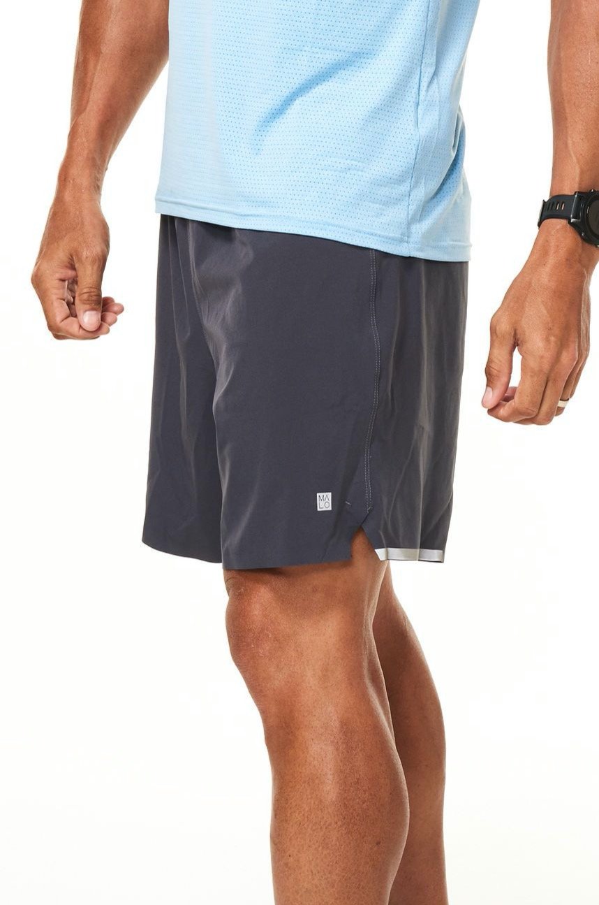 WYN by MALO noosa 2.0 run short (7")- charcoal