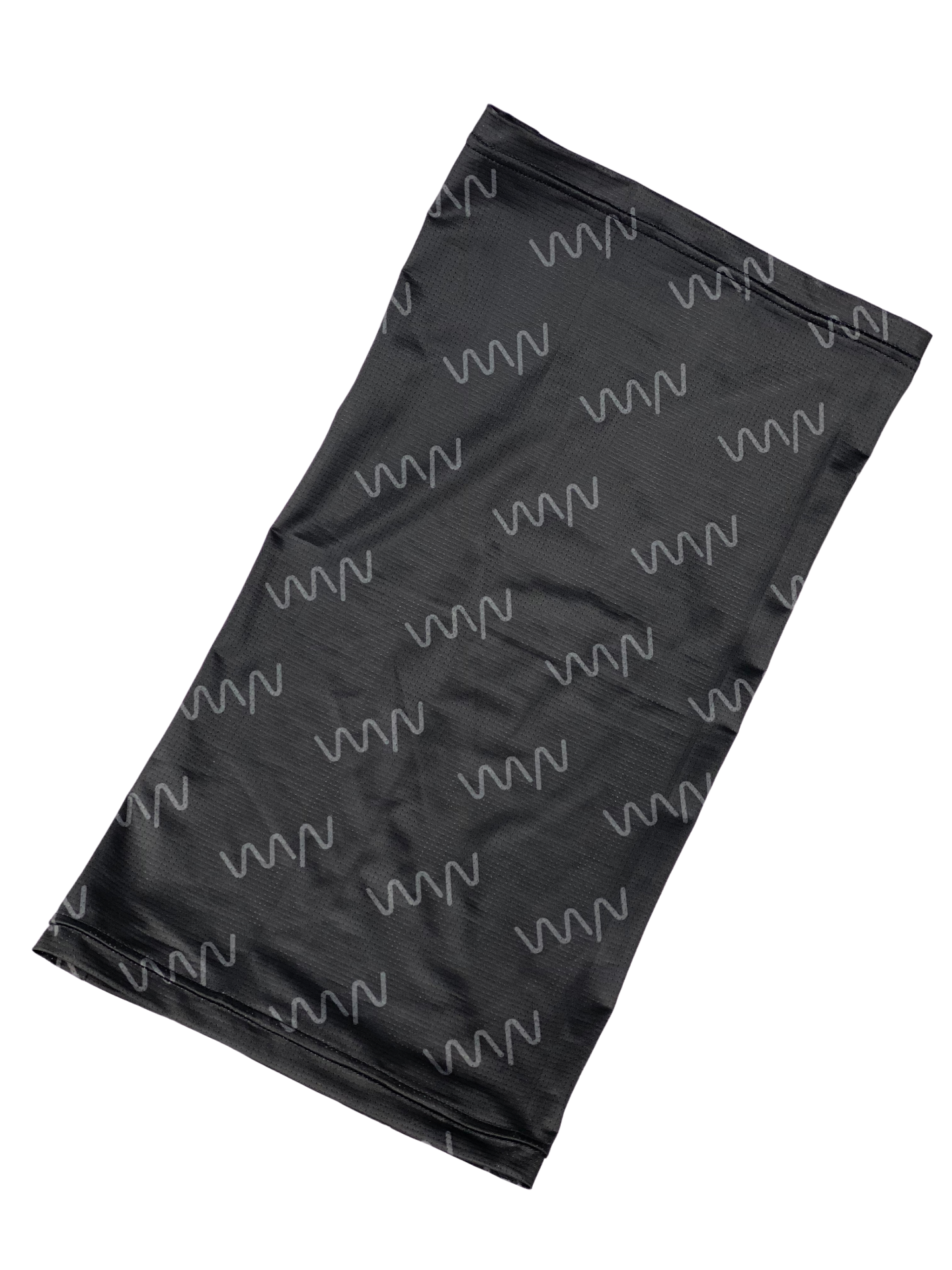 Black cycling buff with WYN republic logos. Lightweight, moisture-wicking cycling and running buff.