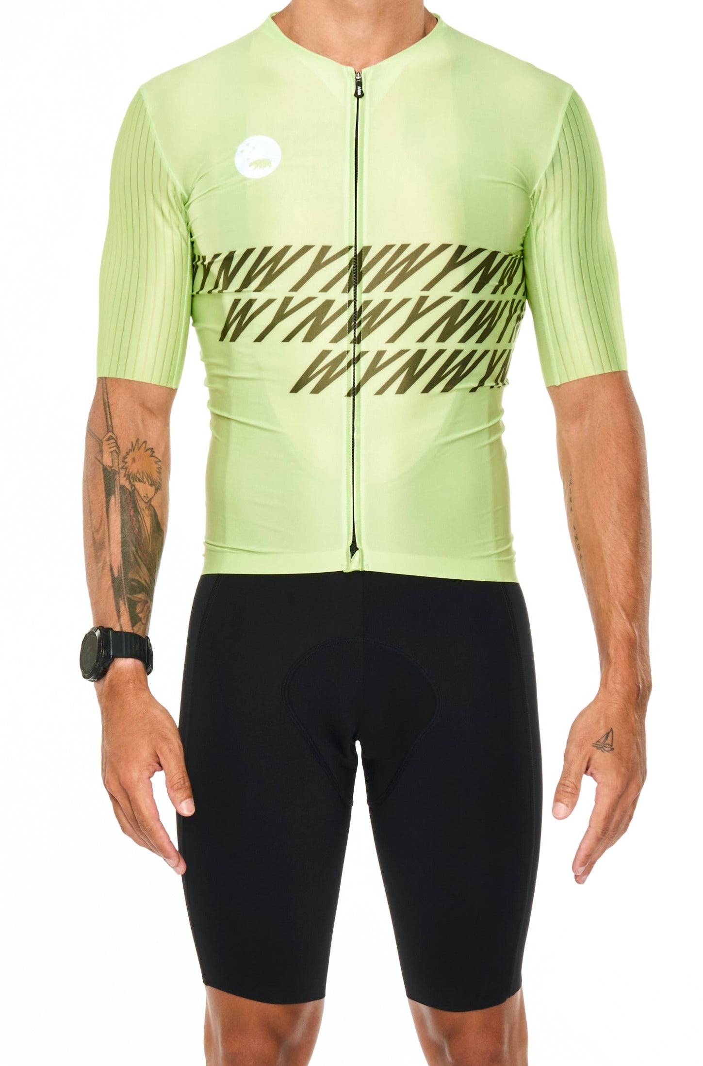 men's volt hi velocity cycling jersey - lime