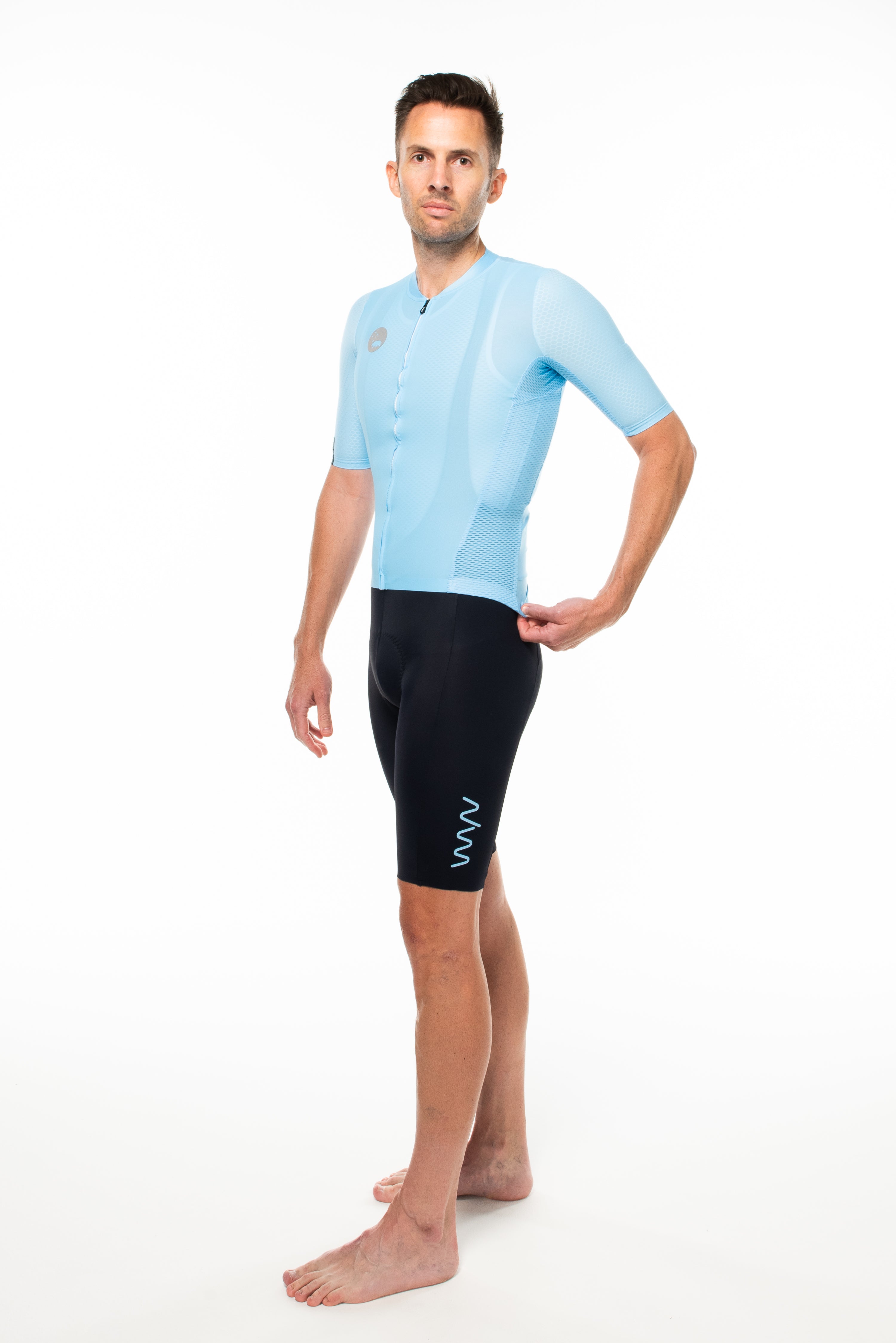 Men's LUCEO Hex Racer Cycling Jersey - Sky Blue