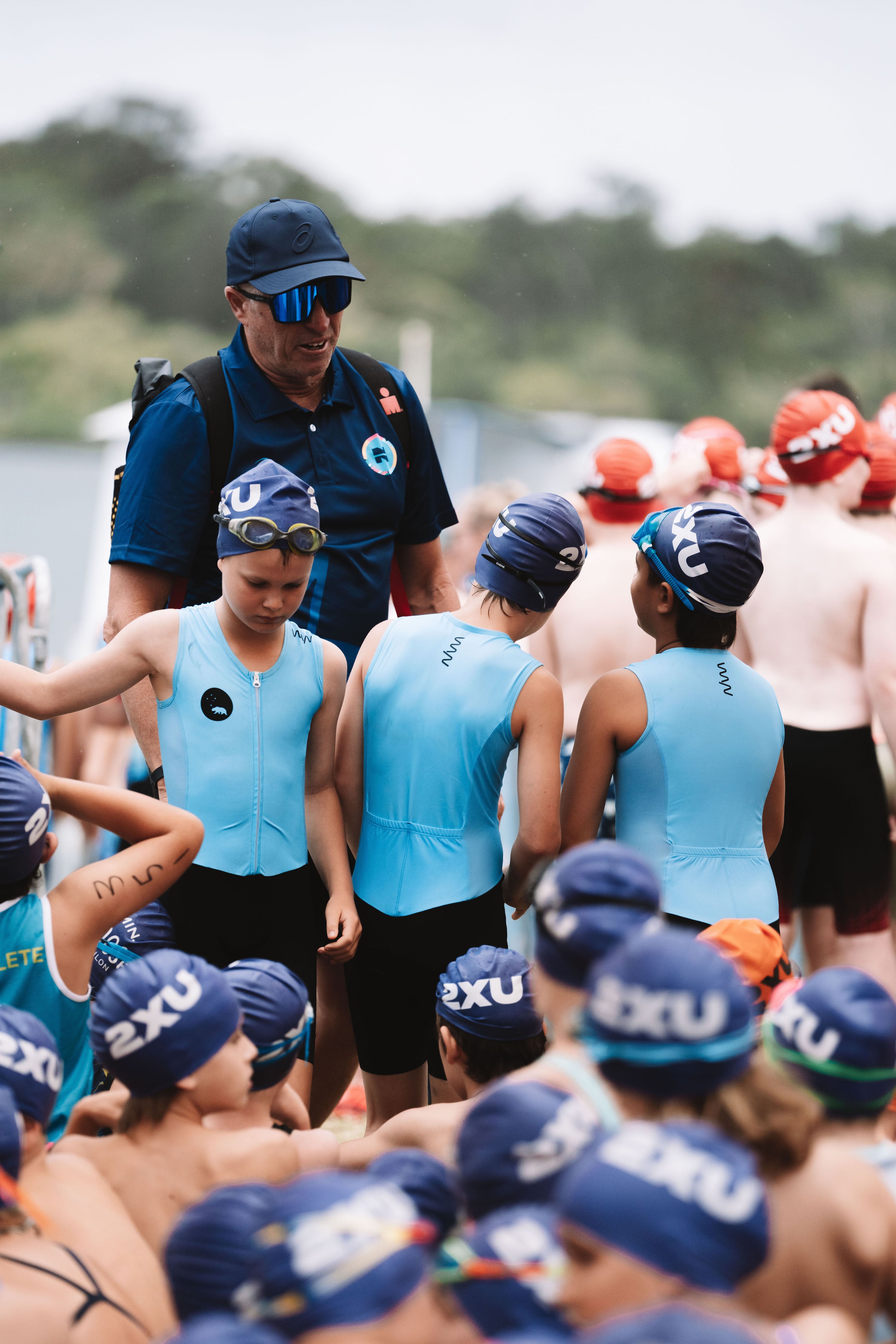 Unisex Youth Triathlon Suit - Sky Blue