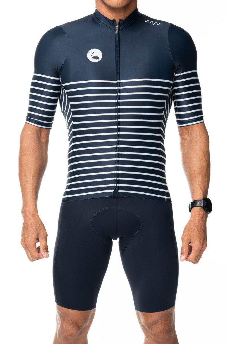 men's WC23 premium cycling jersey - navy stripe
