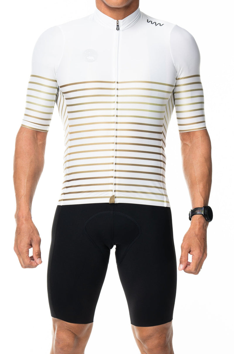 men's WC23 premium cycling jersey - gold stripe