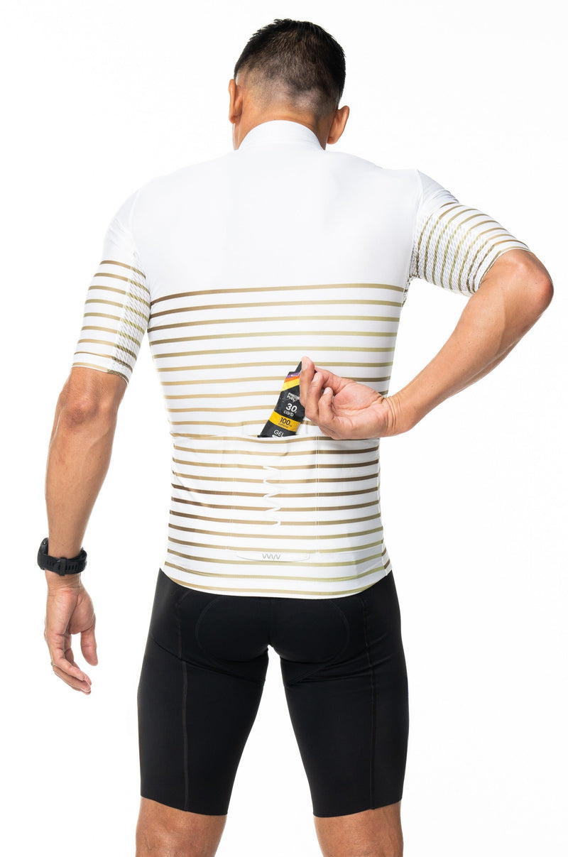 men's WC23 premium cycling jersey - gold stripe