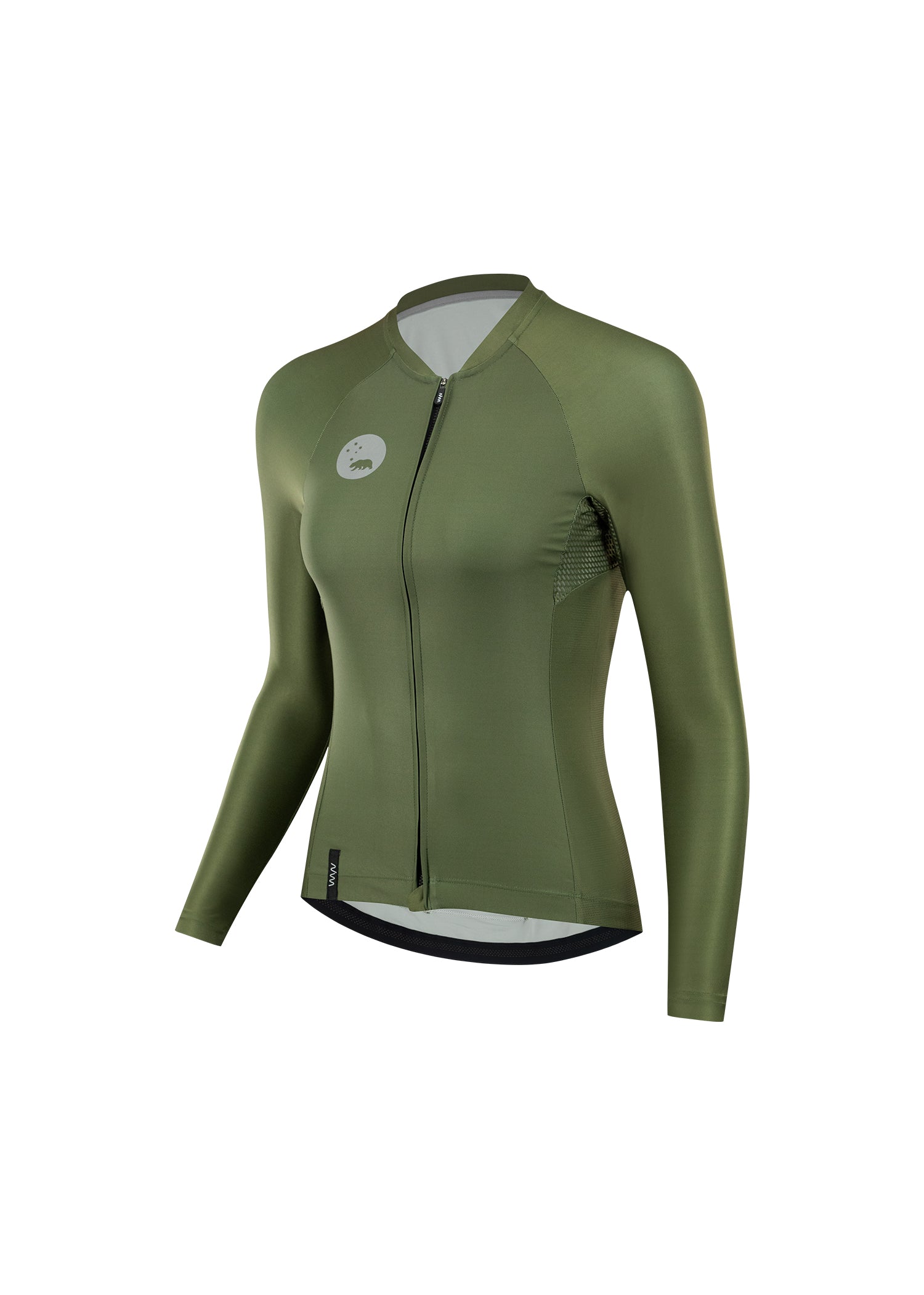 Women's Lightweight Long Sleeve Cycling Jersey - Olive