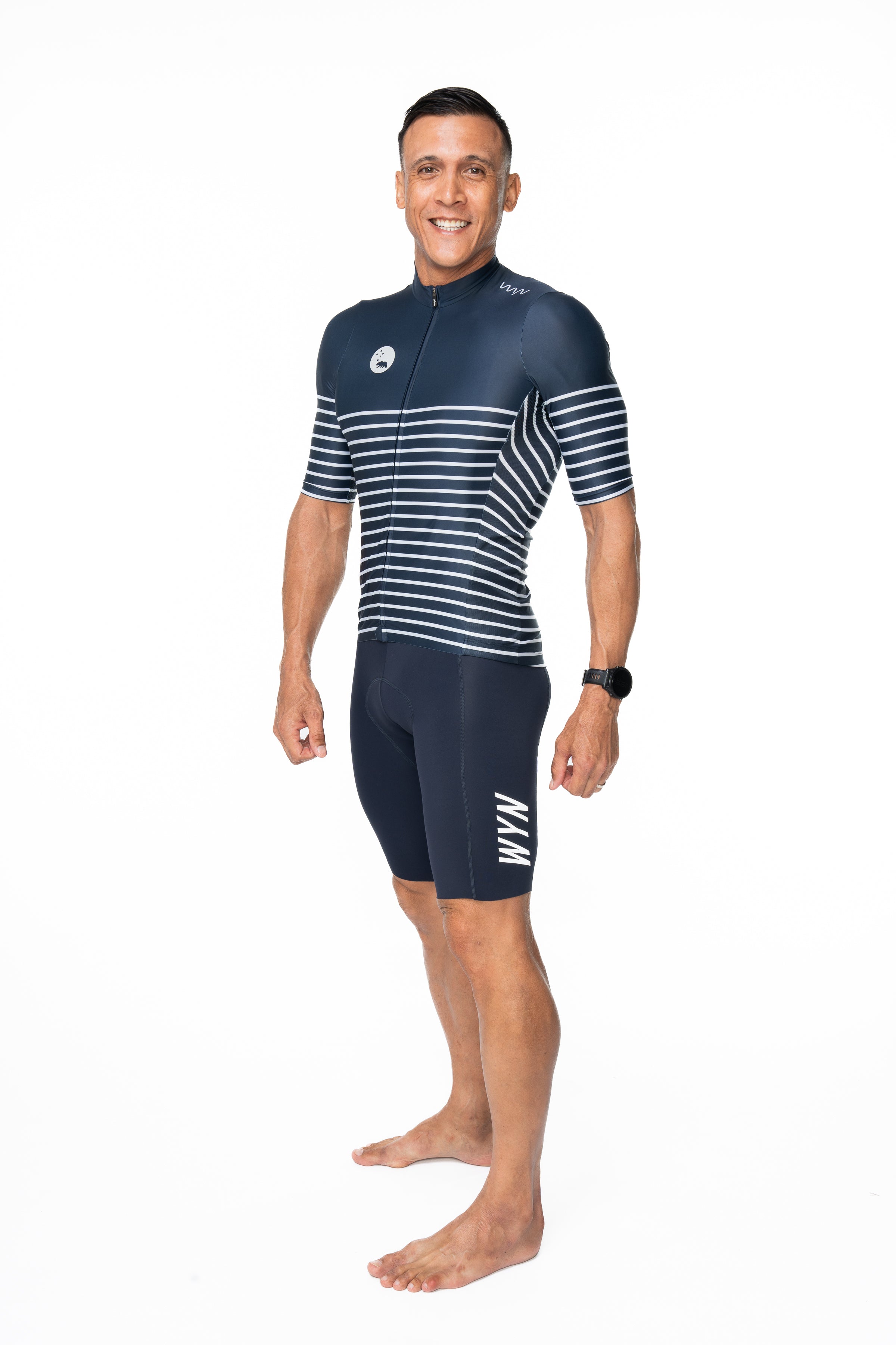 men's WC23 premium cycling jersey - navy stripe