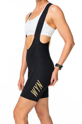 women's WC23 LTD velocity 2.0 cycling bib shorts - black/gold