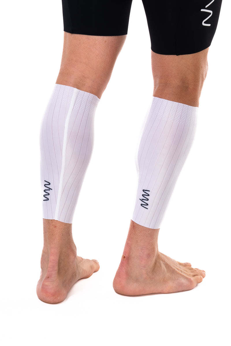 Unisex aero calf sleeves - white